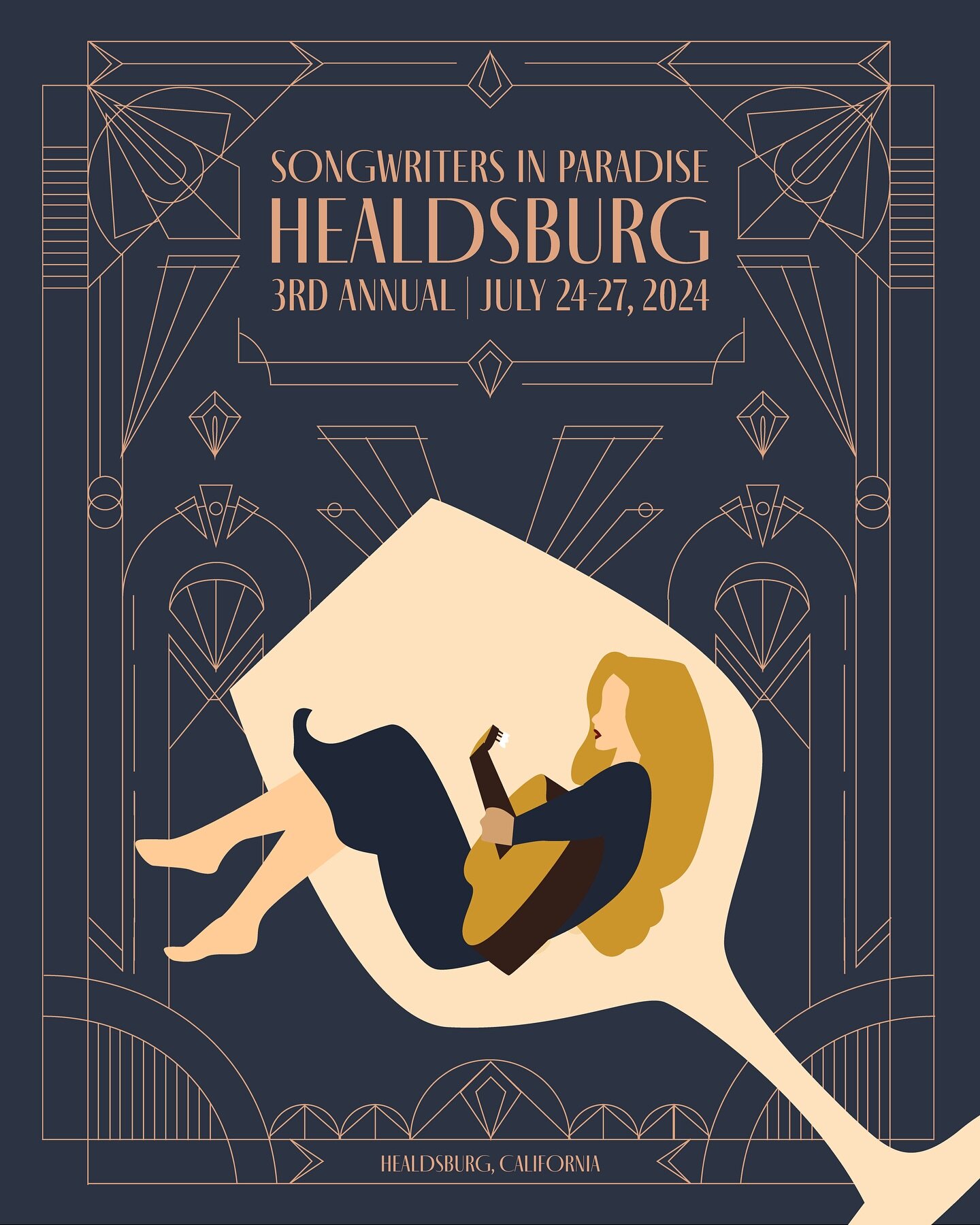 SAVE THE DATES.  Our 3rd Annual SIP HEALDSBURG is happening July 24 - 27.  The wineries, the music, the people &amp; the town are all second to none.  Passes On Sale startin&rsquo; in February!! #siphealdsburg #songwritersinparadise #healdsburg