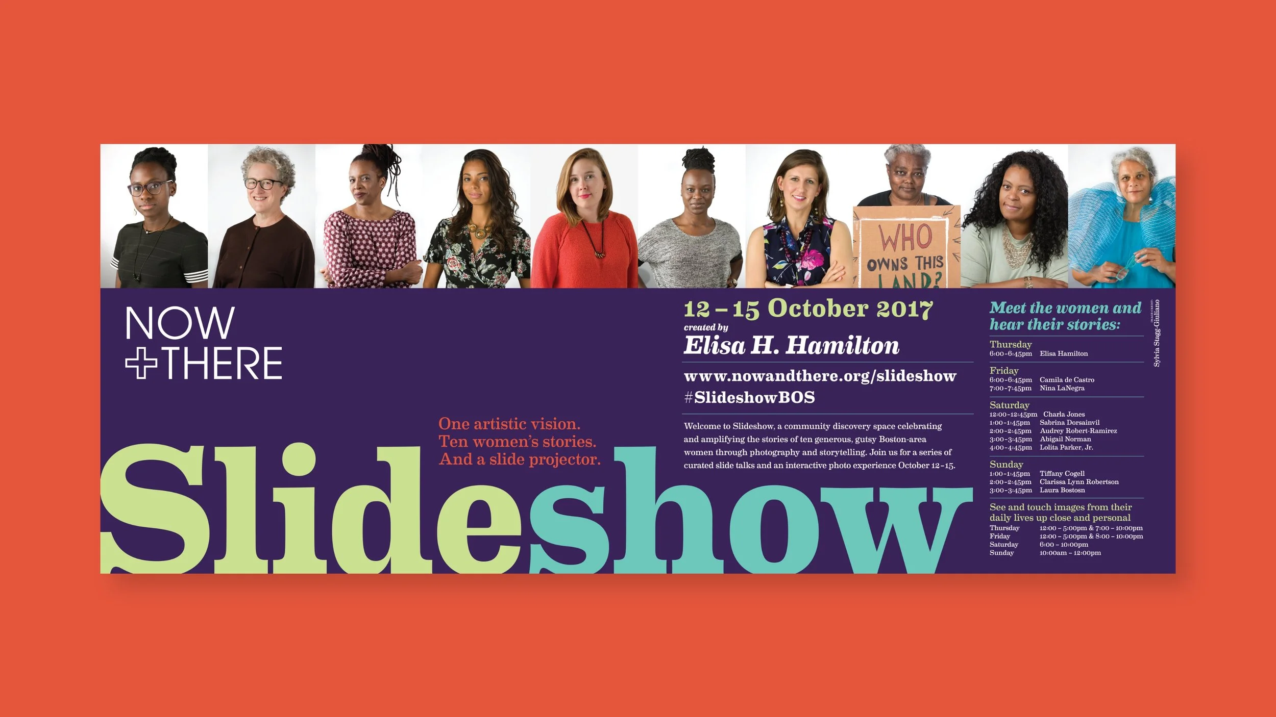 Slideshow exhibit banner – flat design