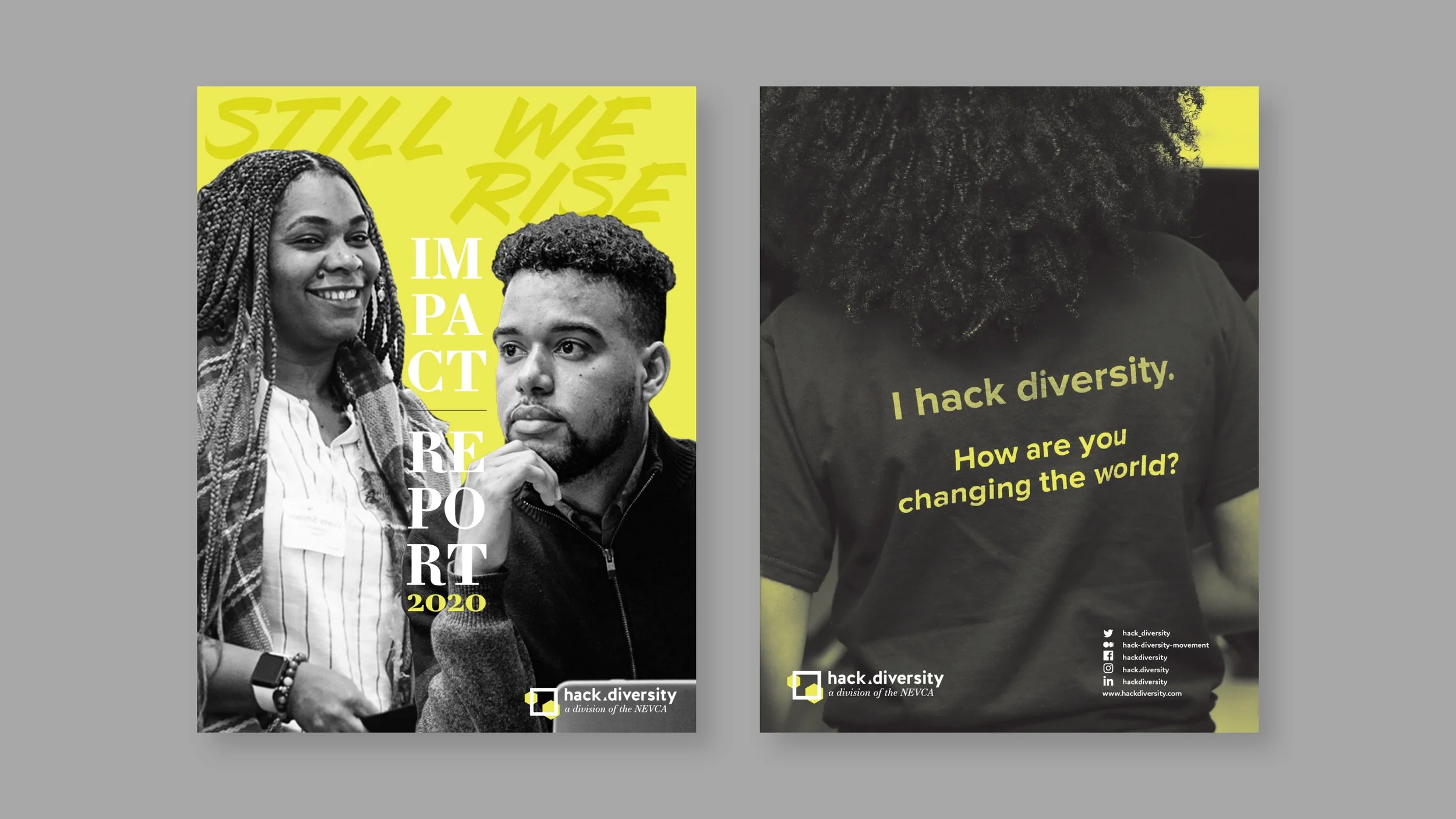 Hack Diversity 2020 Impact Report covers