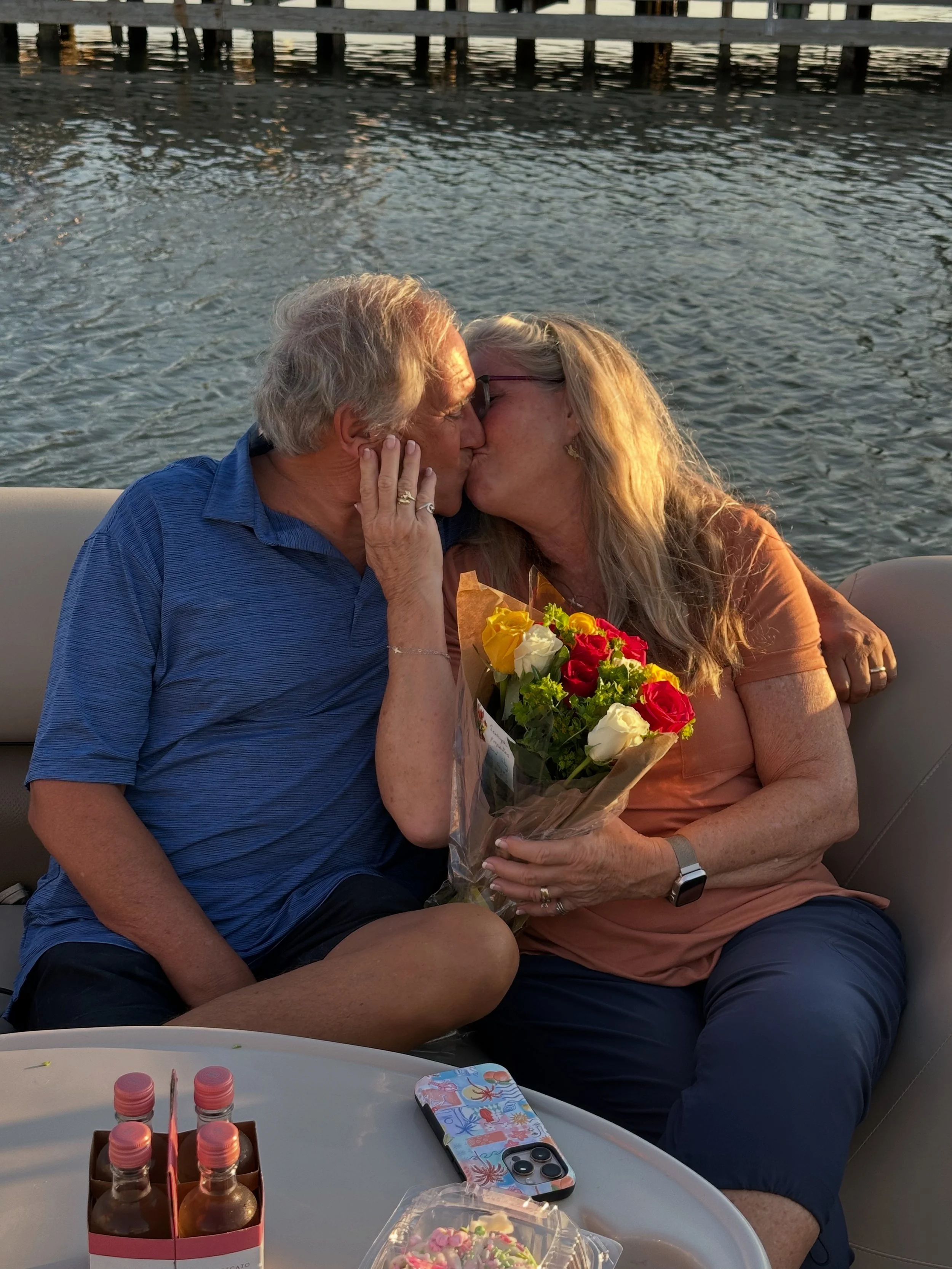 Couples can enjoy a private boat at sunset