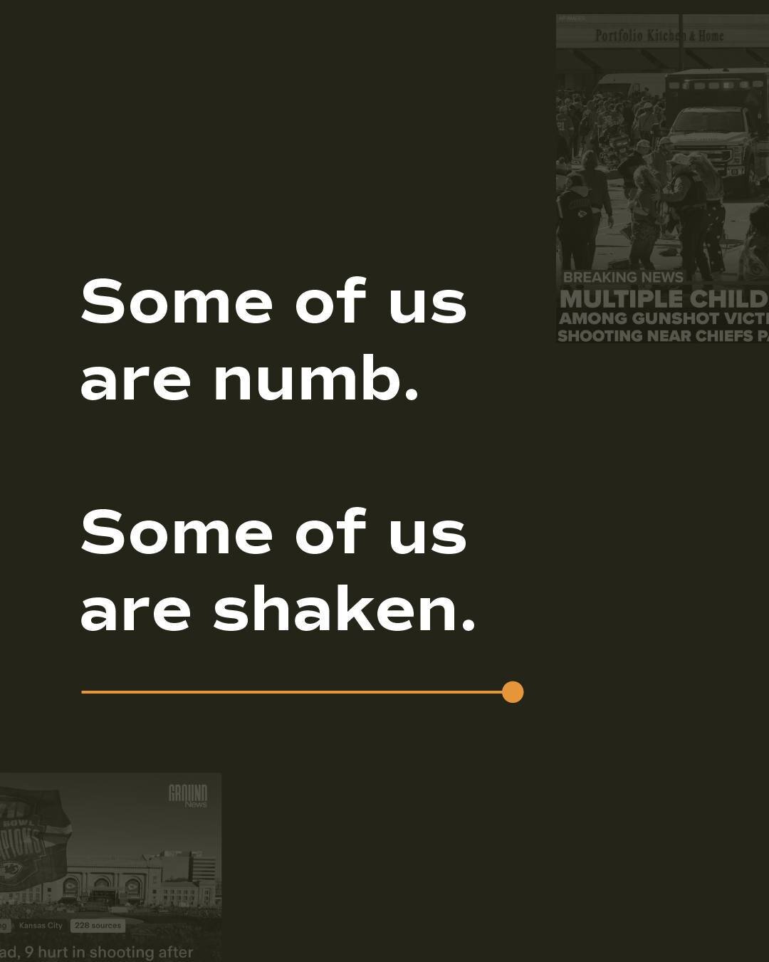 You didn't need to be at the parade yesterday to feel the impact of the shooting. Some of us are numb to this type of news. Some of us are shaken at a celebration turning into a tragedy. 

Don't skip the step of processing. Talk about your fear and a