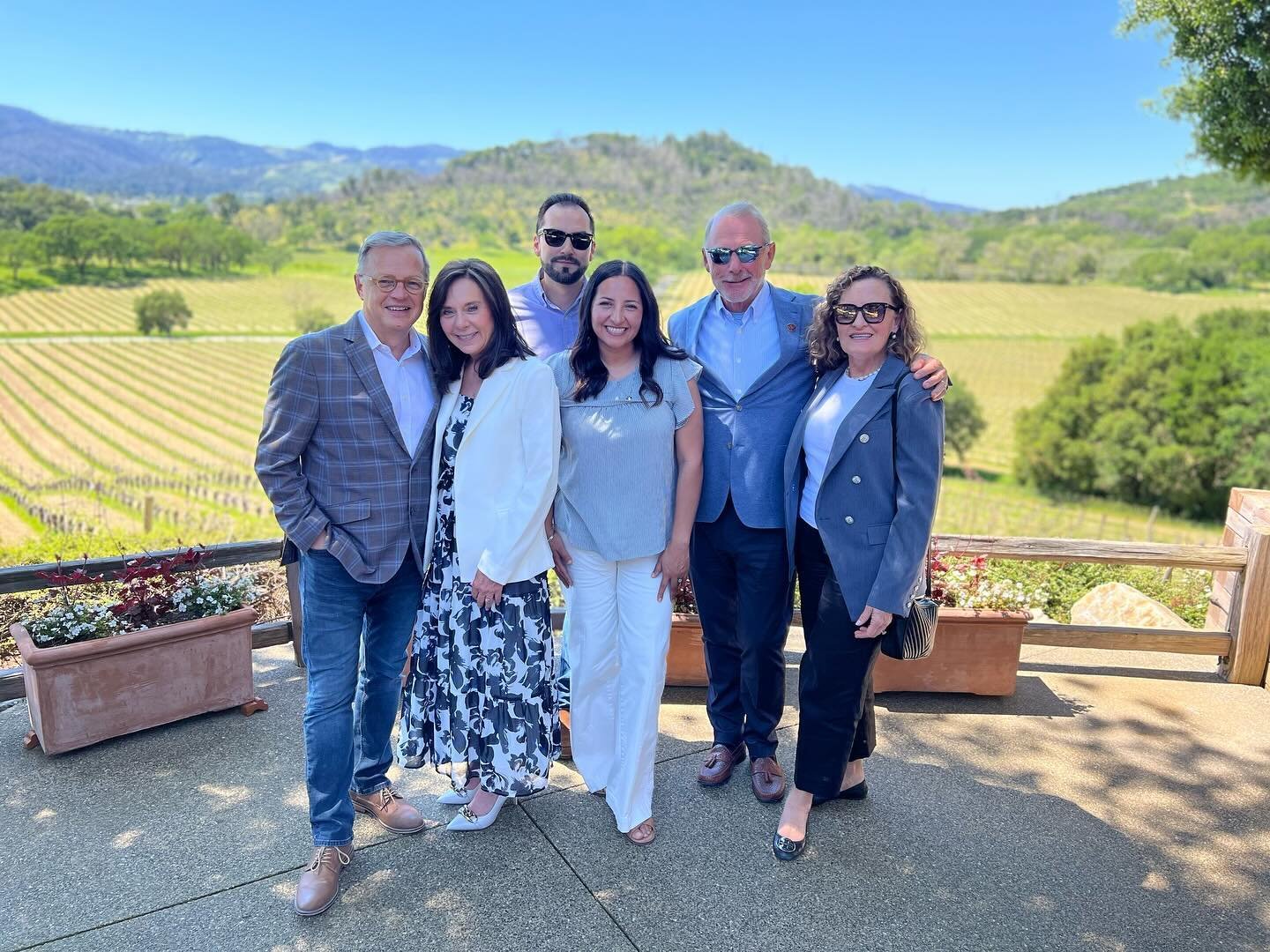 A wonderful wine tasting at The Joseph Phelps Winery in Napa with some great friends and partners in ministry - Sam &amp; Julie Bernal and Ron &amp; Martha Doornink. 

God makes wine that gladdens the human heart - Psalm 104:15. 

A little reveal - i