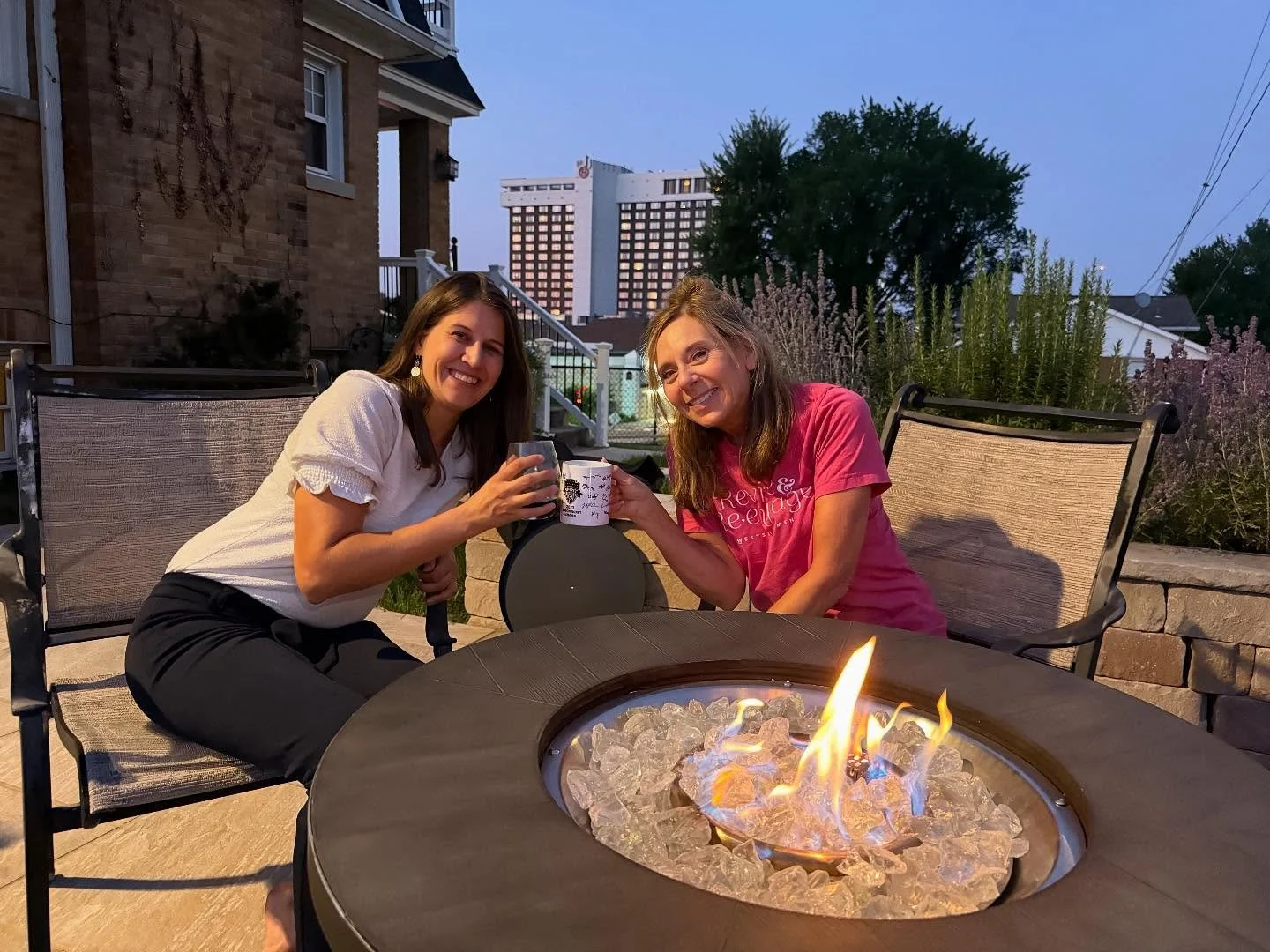 Grandkids are down for the night. Enjoying an evening fire pit in DC while listening to lullaby&rsquo;s by Michael Card&hellip;talking about the grandkids. Life is full.