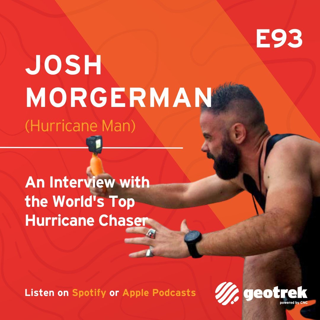 Episode 93 was released this week!🥾 Listen to the podcast with guest, Josh Morgerman from @icyclone1.

Listen today at the link in our bio! 🔗

#GeoTrek #JoshMorgerman #Hurricane #HurricaneSeason