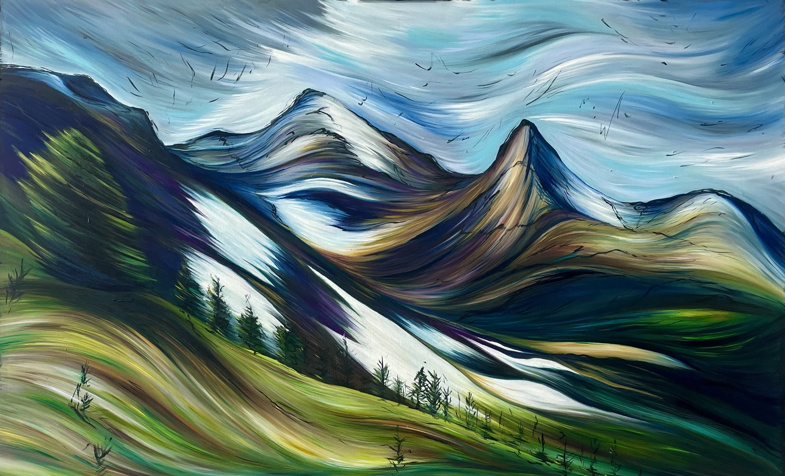Hilda. Oil on Canvas. 30 x 48in 