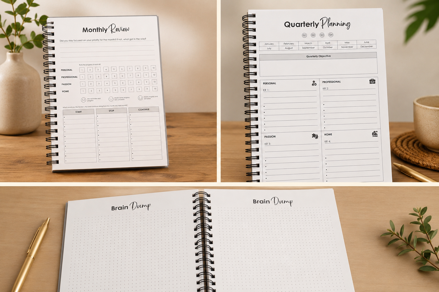 3 Month - Quarterly Planning Notebook