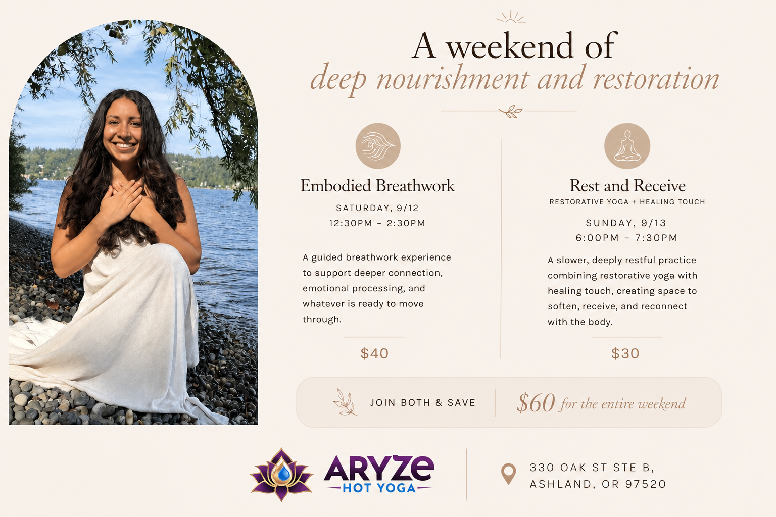 A weekend of deep nourishment and restoration with Gabby Cosgrove