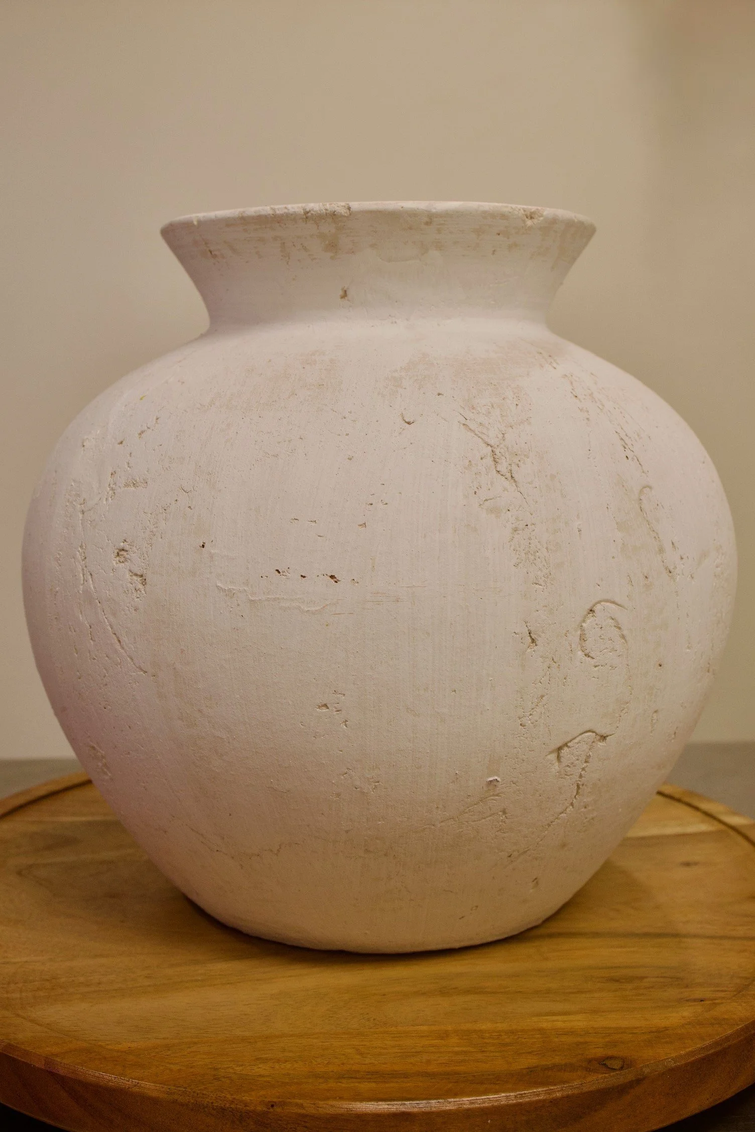 White ceramic floor vase
