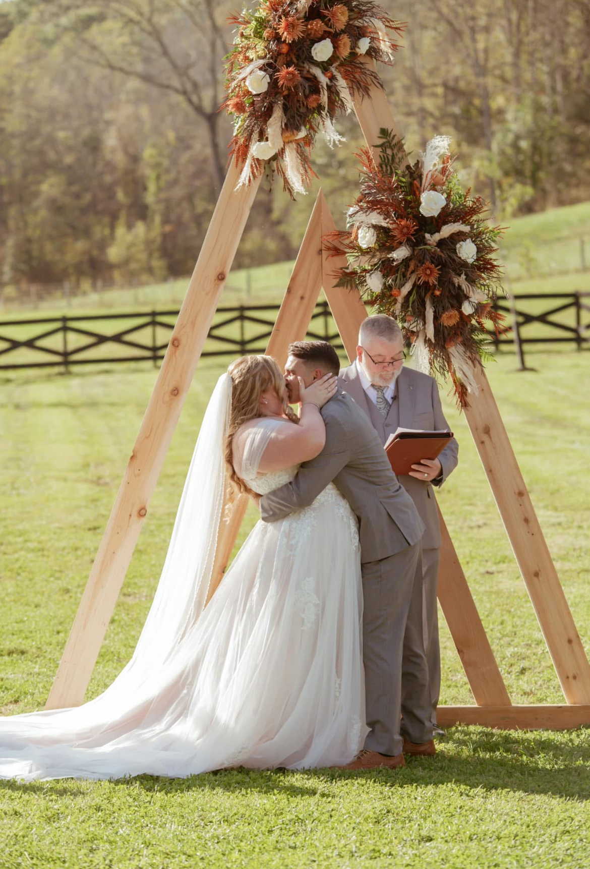 Double A-frame wedding arch