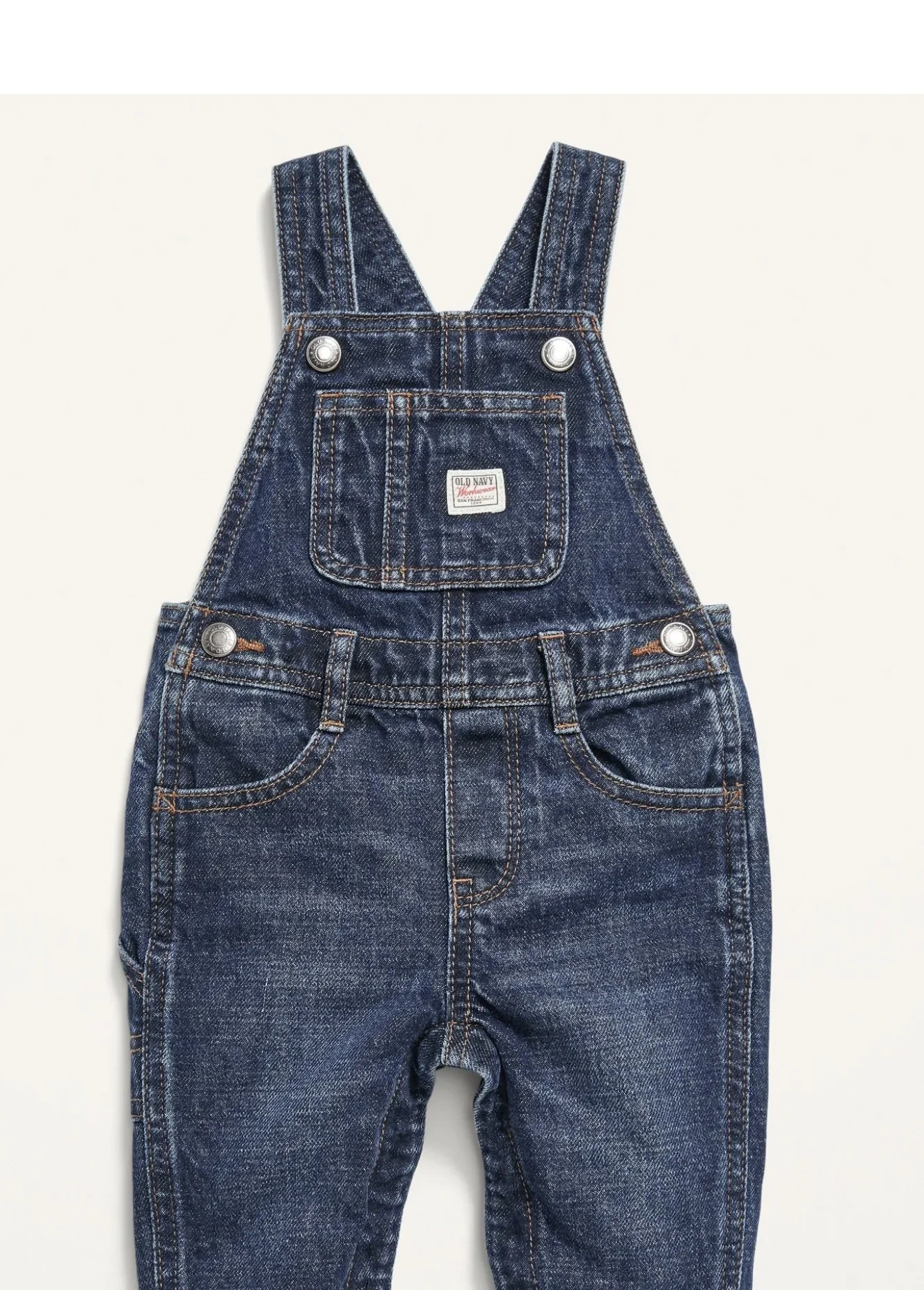 Unisex Workwear Jean Overalls for Baby