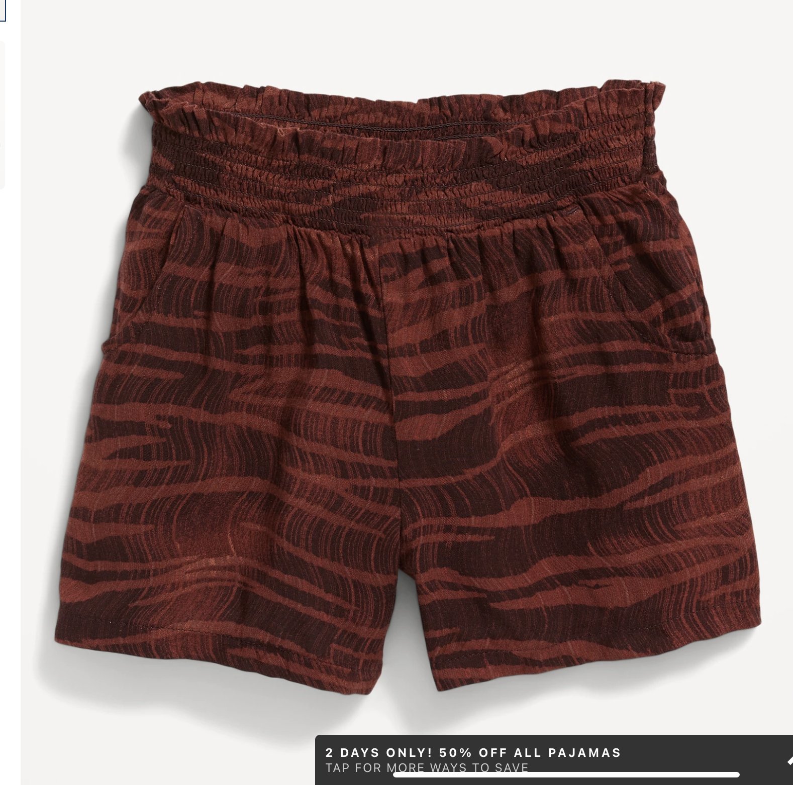 Printed Poplin Pull-On Shorts for Toddler Girls
