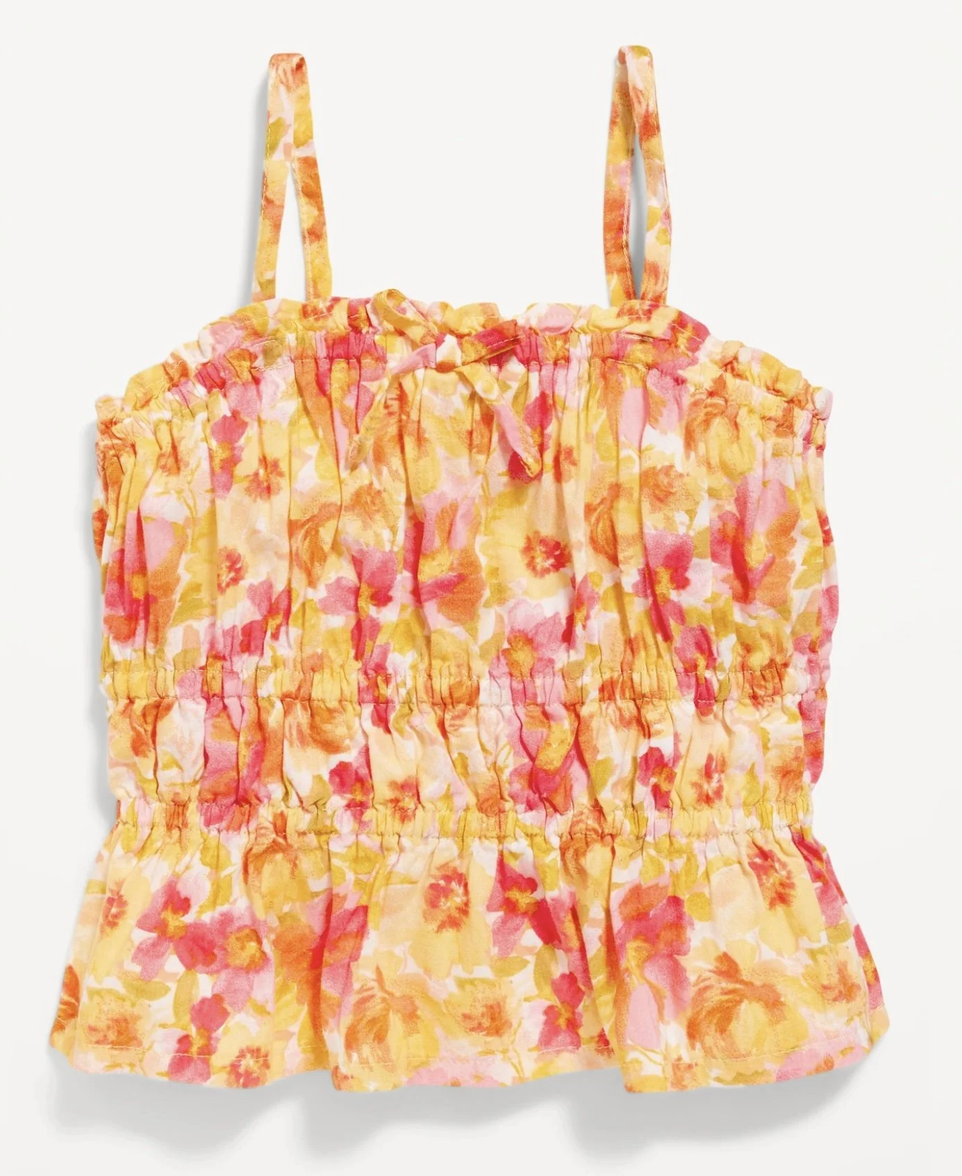 Sleeveless Smocked Peplum Top for Toddler Girls