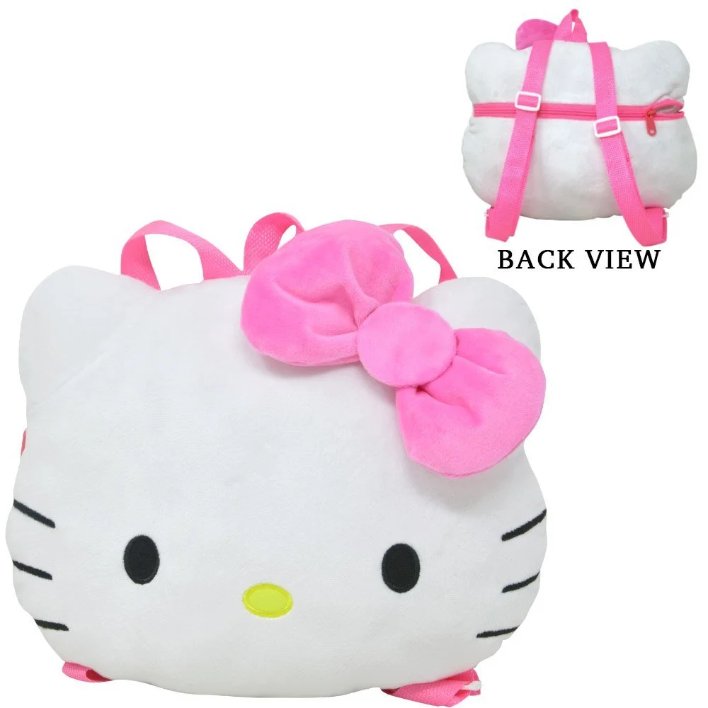 Hello Kitty Head Shaped Plush Backpack