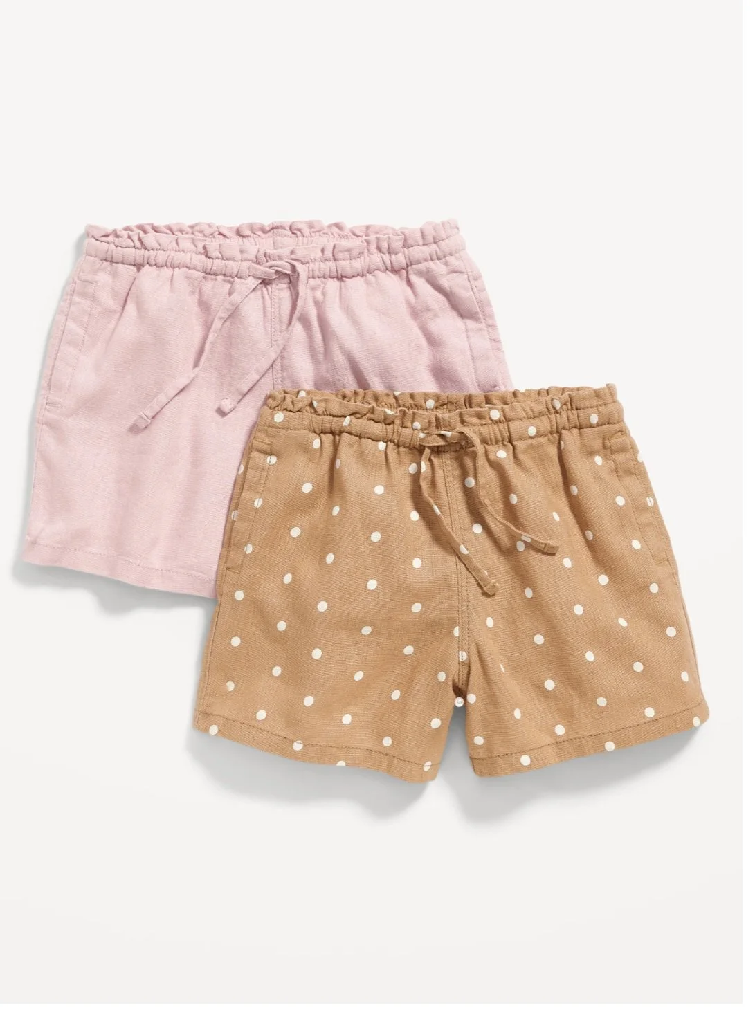 Linen-Blend Pull-On Shorts for Toddler Girls