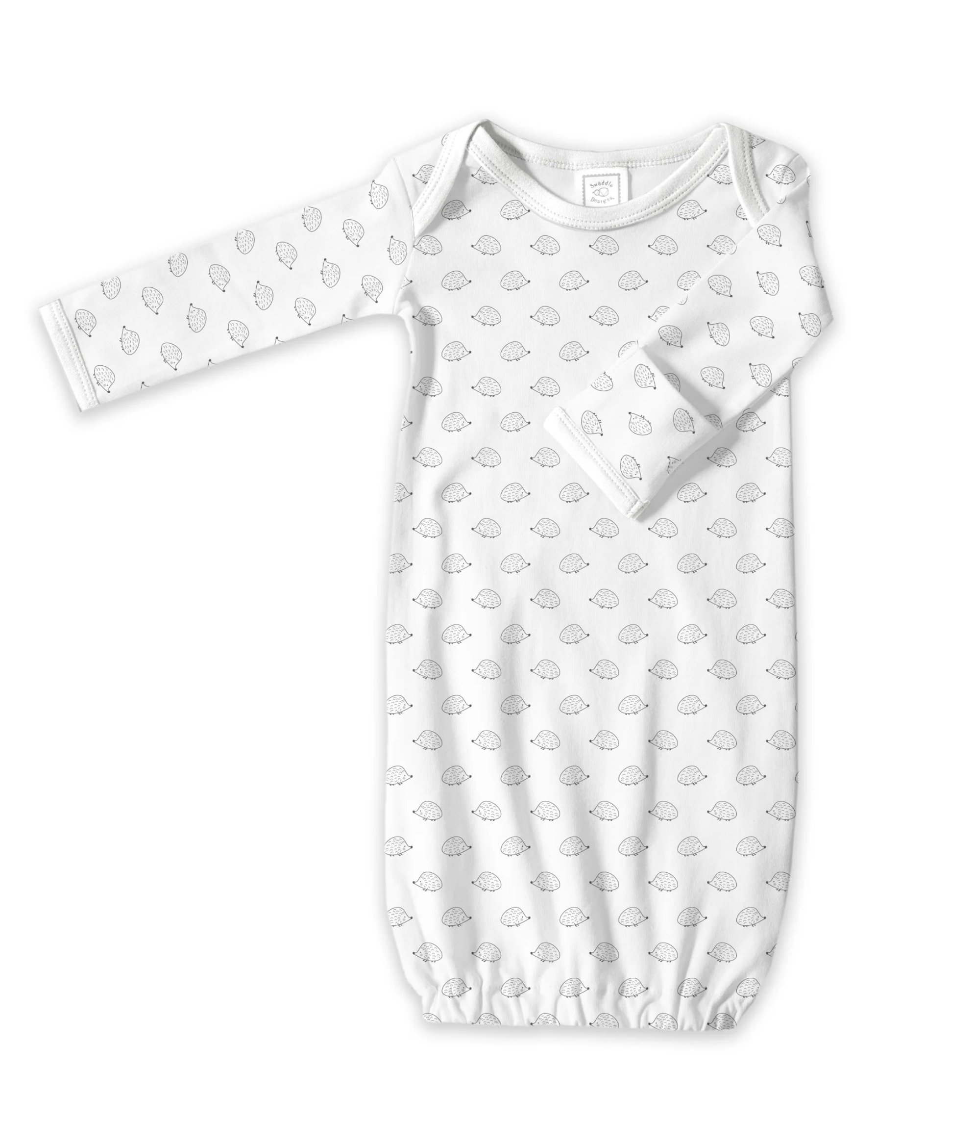Cotton Knit Pajama Gown - Tiny Hedgehog