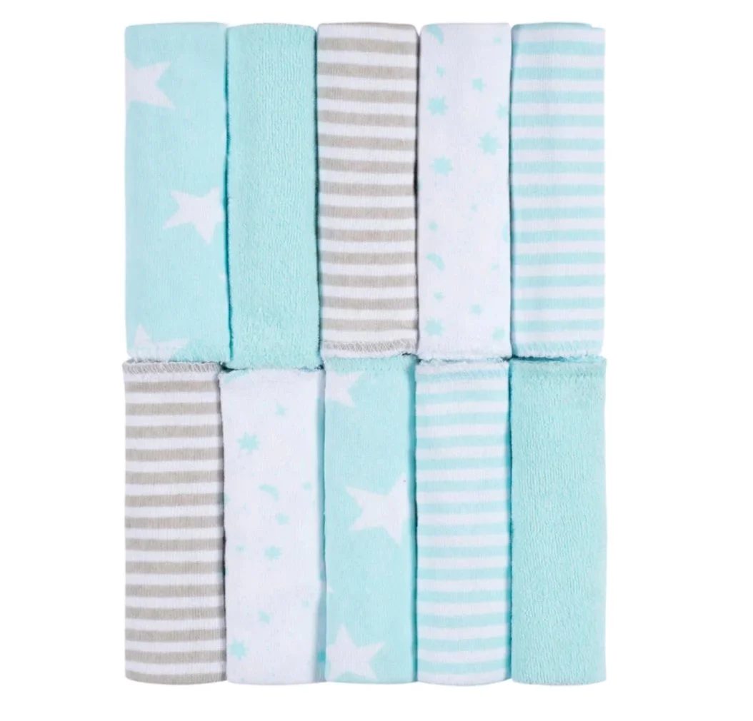 10-Pack Baby Boys Desert Cactus Washcloths