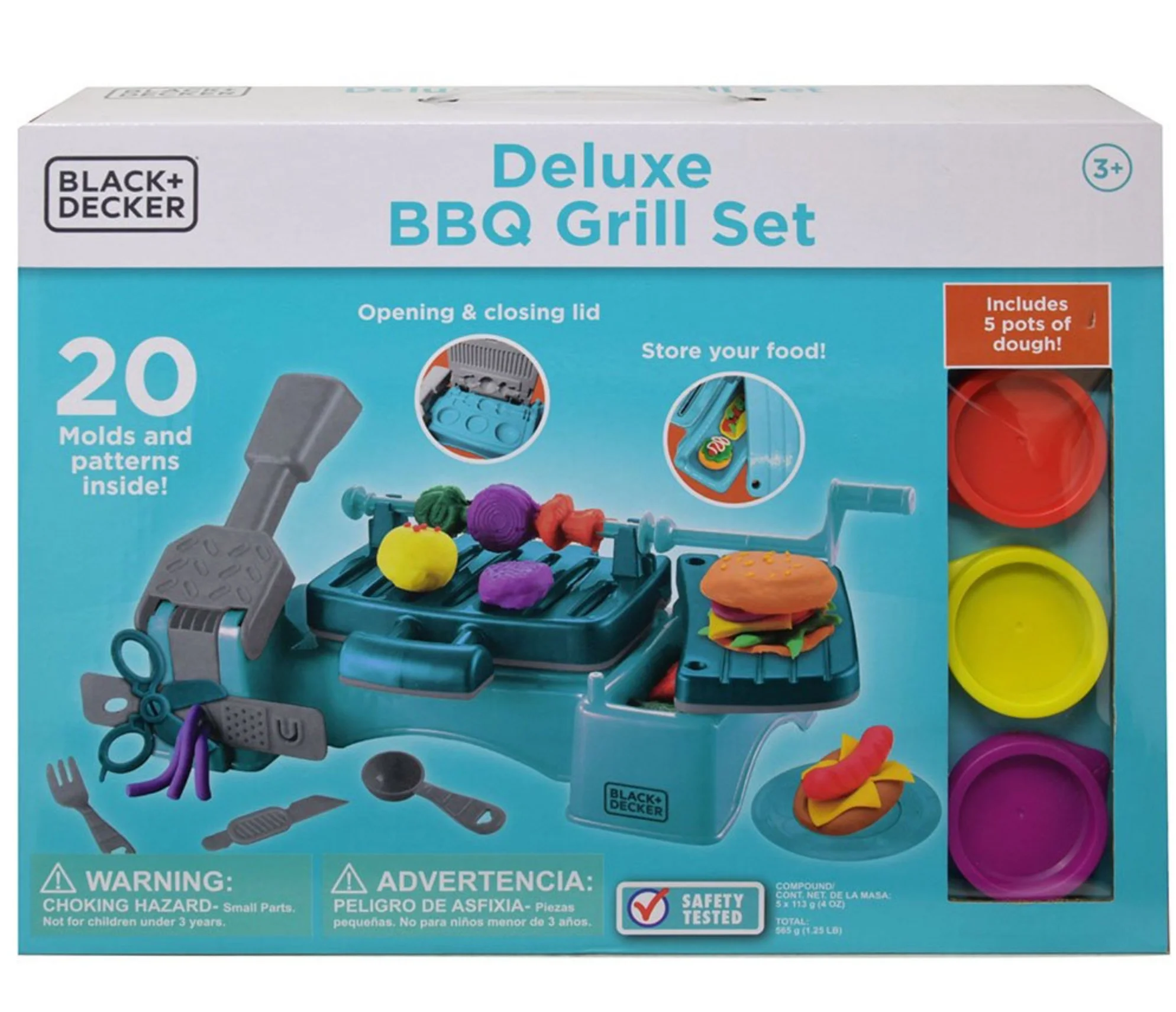 Black & Decker Deluxe BBQ Grill Dough Play Set in Box