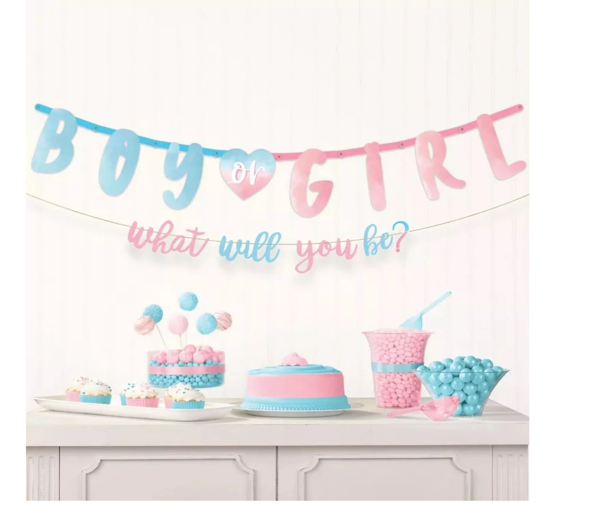 Boy or Girl Gender Reveal Letter Banner Set, 2pc - The Big Reveal