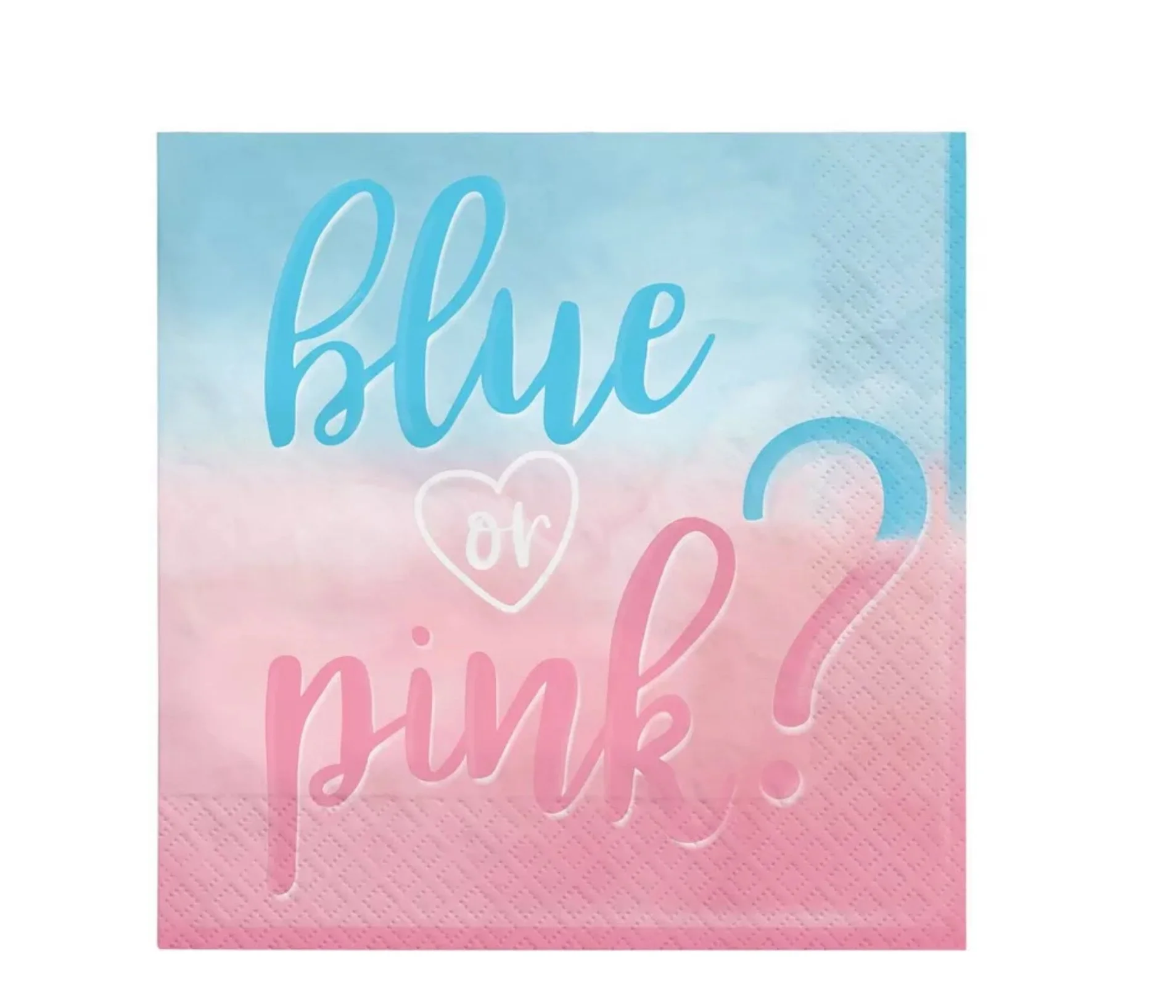 Blue or Pink? Gender Reveal Paper Lunch Napkins, 6.5in, 16ct - The Big Reveal