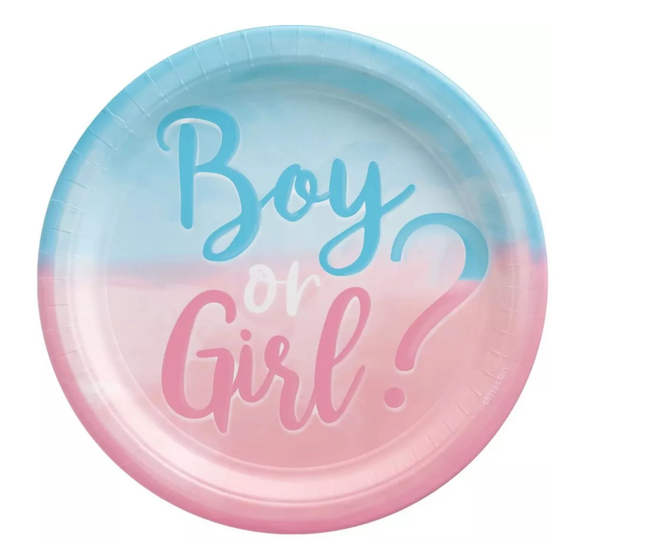 Boy or Girl? Gender Reveal Paper Dinner Plates, 10.5in, 8ct - The Big Reveal