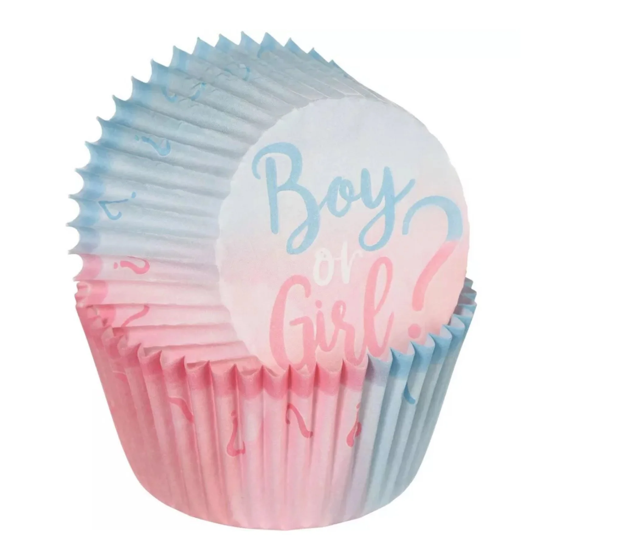 Boy or Girl Gender Reveal Paper Baking Cups, 75ct - The Big Reveal