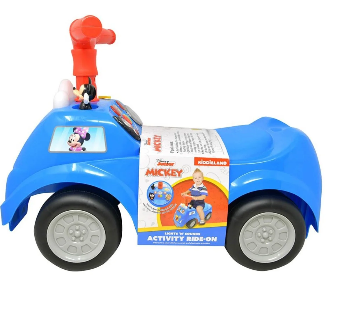 Mickey Lights N' Sounds Mickey Ride-on with fold down handle