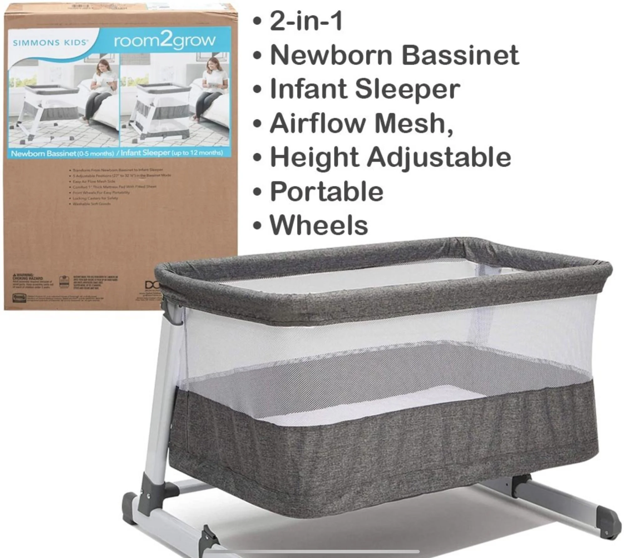Delta Beautyrest Room2Grow Convertible Bassinet