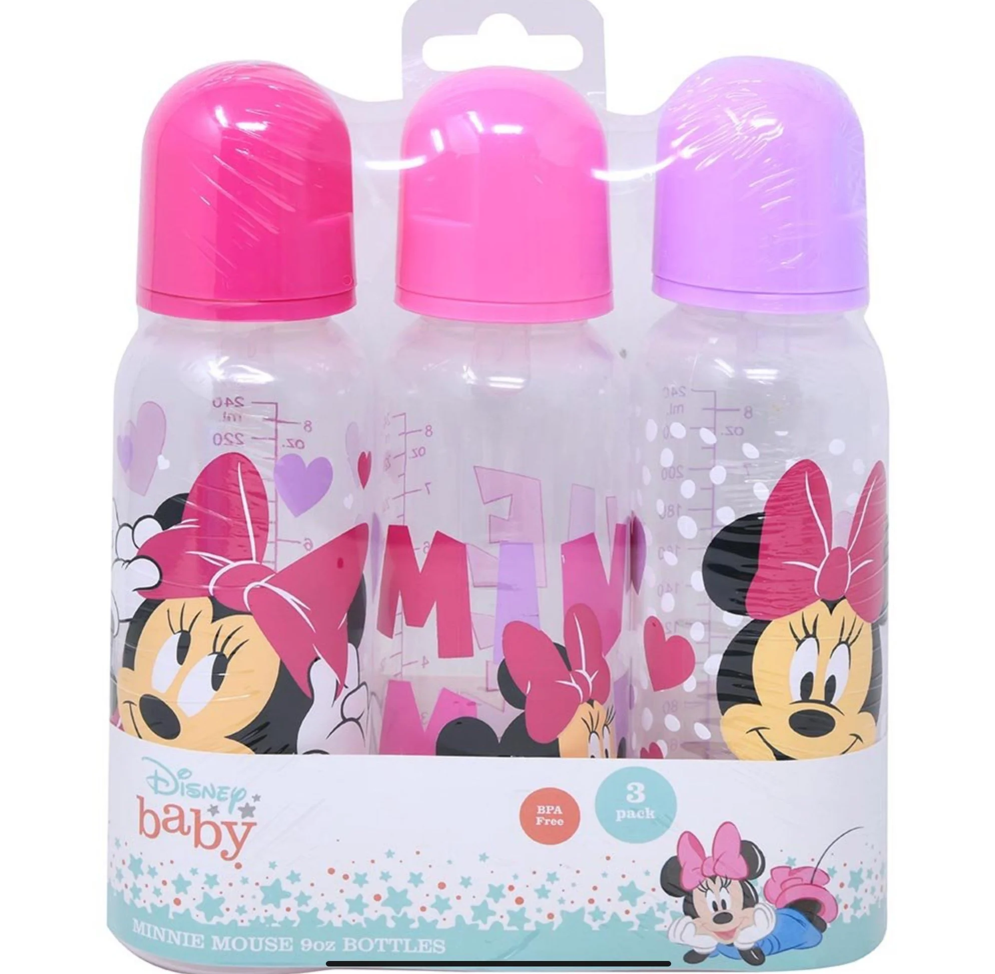 Minnie 3pk 9oz Baby Bottle