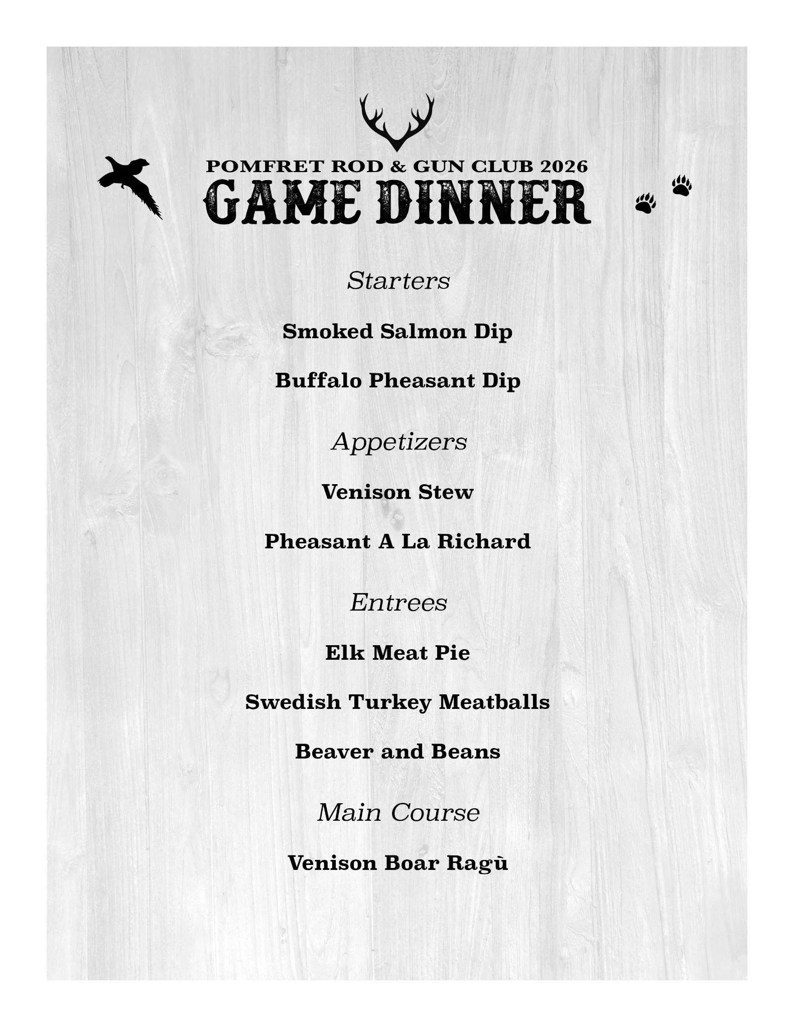 Game Dinner