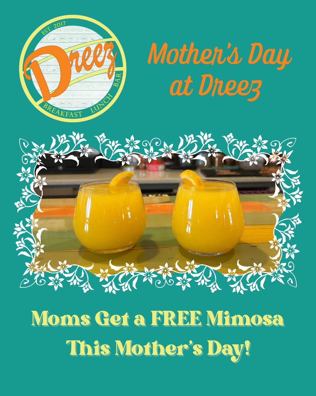 Moms deserve the best—and a mimosa! 🥂💐 Join us at Dreez this Mother’s Day where all moms get a FREE mimosa with their meal. Make her day extra special!
📍 405 Silver St, Elko
#Elkodreez #explorenevada #familyrunbusiness #foodie #elkonv