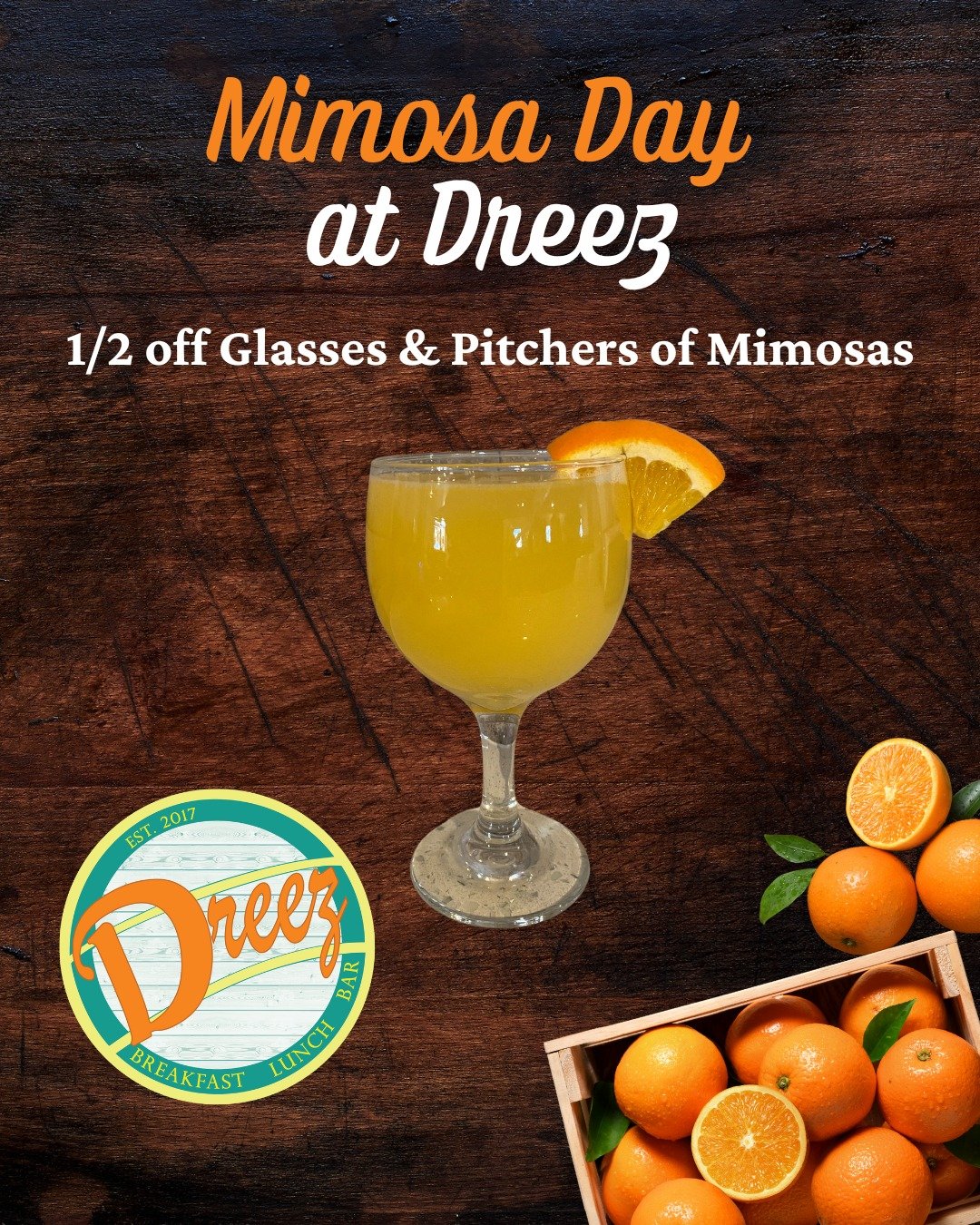 It’s Wednesday, Mimosa Day at Dreez… mimosas are 1/2 off all day long! 🍾✨ Stop by Dreez and make your Wednesday feel like the weekend.
📍 405 Silver St, Elko
#Elkodreez #explorenevada #familyrunbusiness #foodie #elkonv #mimosaspecial