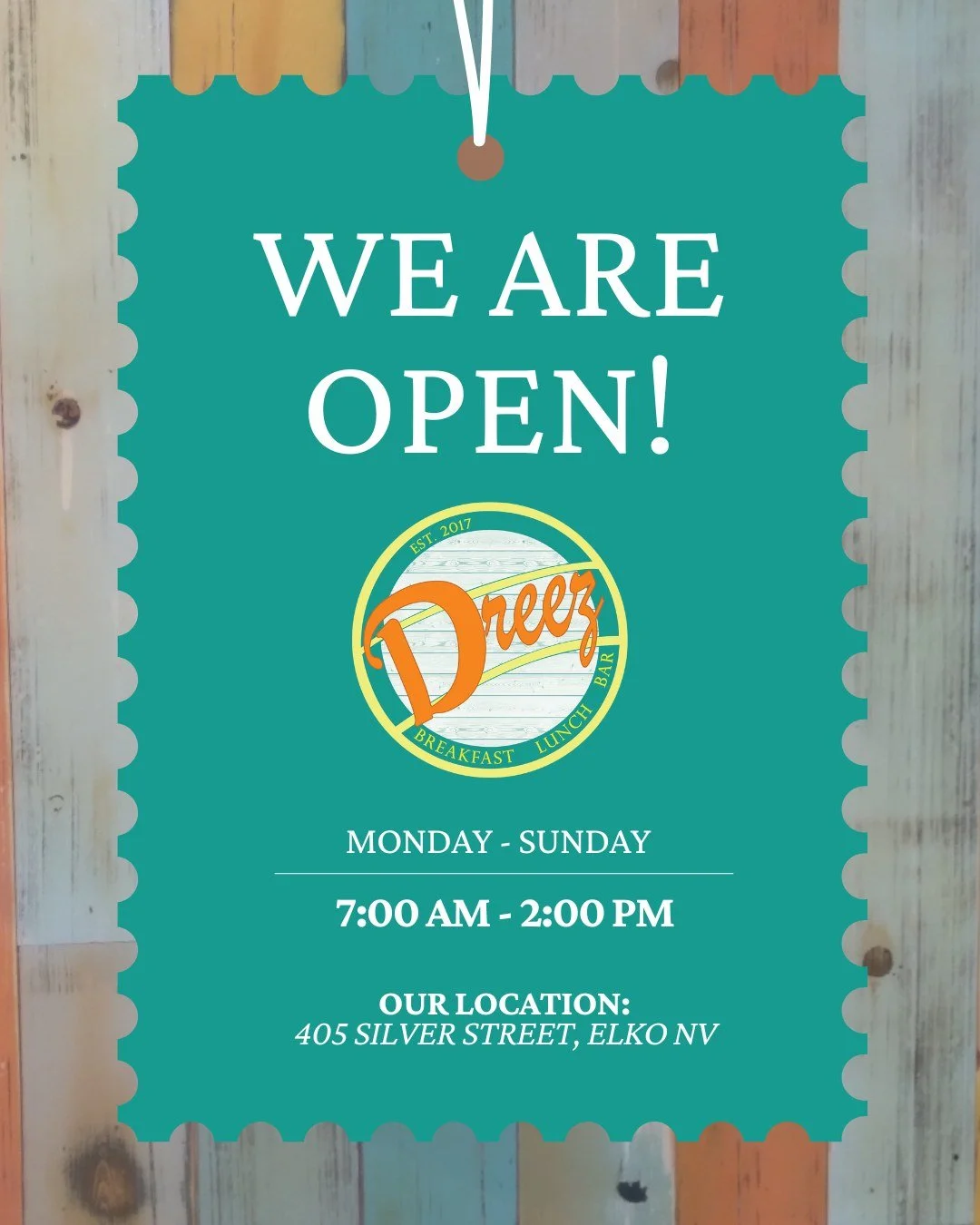 From breakfast classics to fresh lunches and refreshing drinks, Dreez is here for you every day from 7 AM to 2 PM. Stop by 405 Silver Street and let us make your day delicious
#Elkodreez #explorenevada #familyrunbusiness #foodie #elkonv #nevadalife