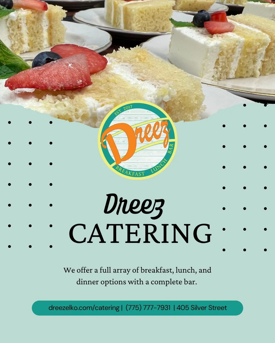 Planning a meeting, party, or special event? 🎉 Let Dreez Catering make it easy (and delicious)! From fresh salads and hearty sandwiches to breakfast classics and sweet treats, we’ll customize a menu that fits your occasion perfectly. ✨
Whether