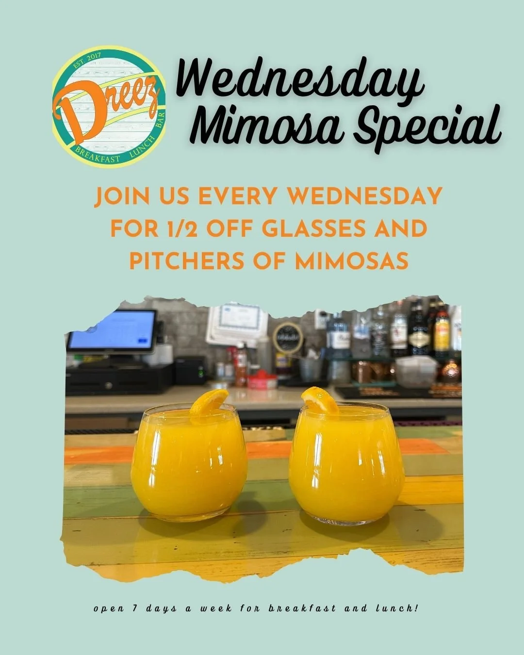 🍹 It's not just any Wednesday&hellip; it's Mimosa Wednesday at Dreez! Sip, relax, and enjoy 1/2 off your favorite bubbly.

📍 405 Silver St, Elko

#Elkodreez #explorenevada #familyrunbusiness #foodie #elkonv #nevadalife #nv #nevadafoodies
