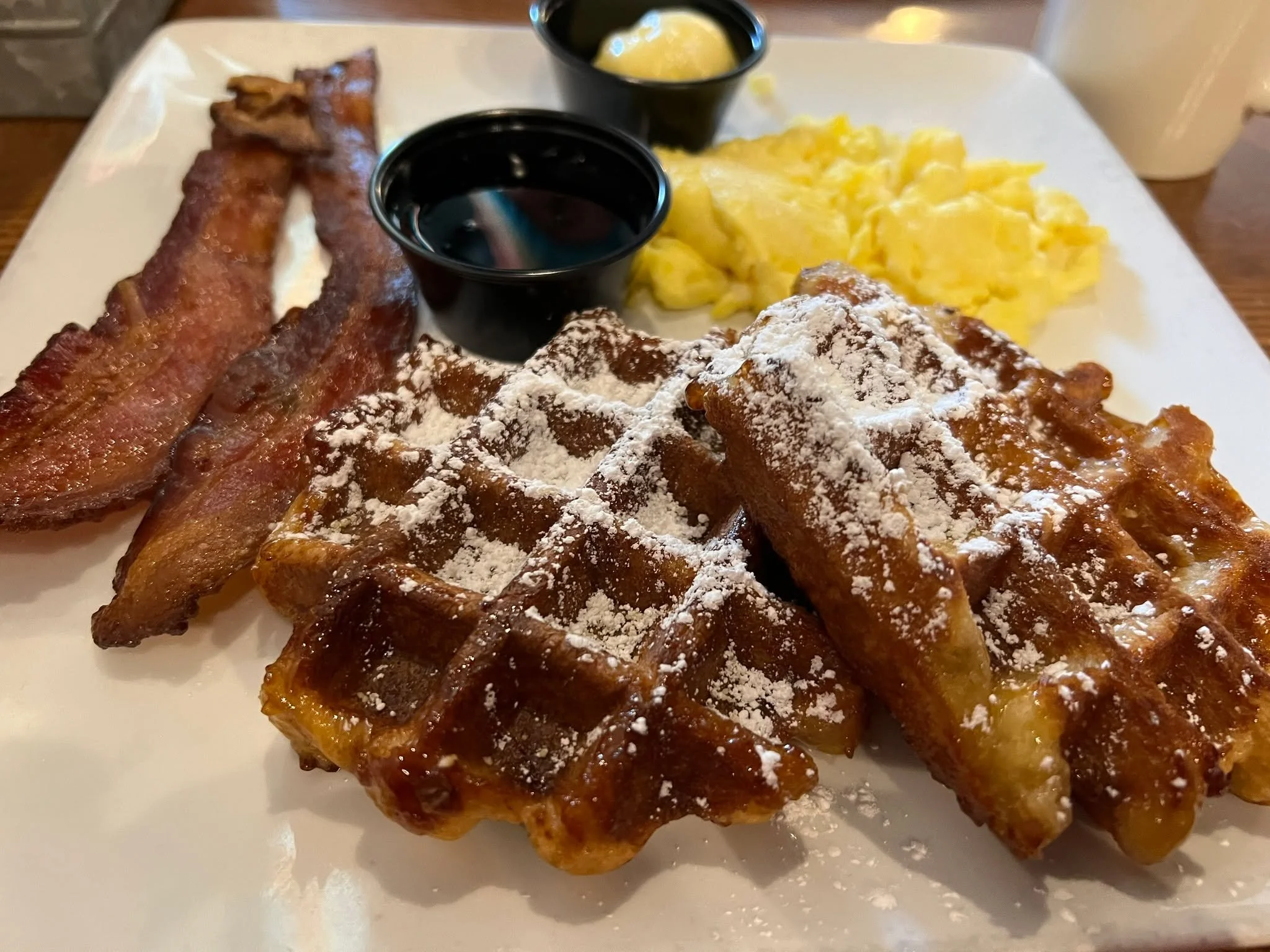There is nothing quite like diving into a plate of warm Belgium Sugar Waffles topped with powdered sugar. Whether you're here for a quick bite or a long Sunday brunch, our team is ready to serve you until 2 PM daily.

📞 (775) 777-7931 

#Elkodreez #