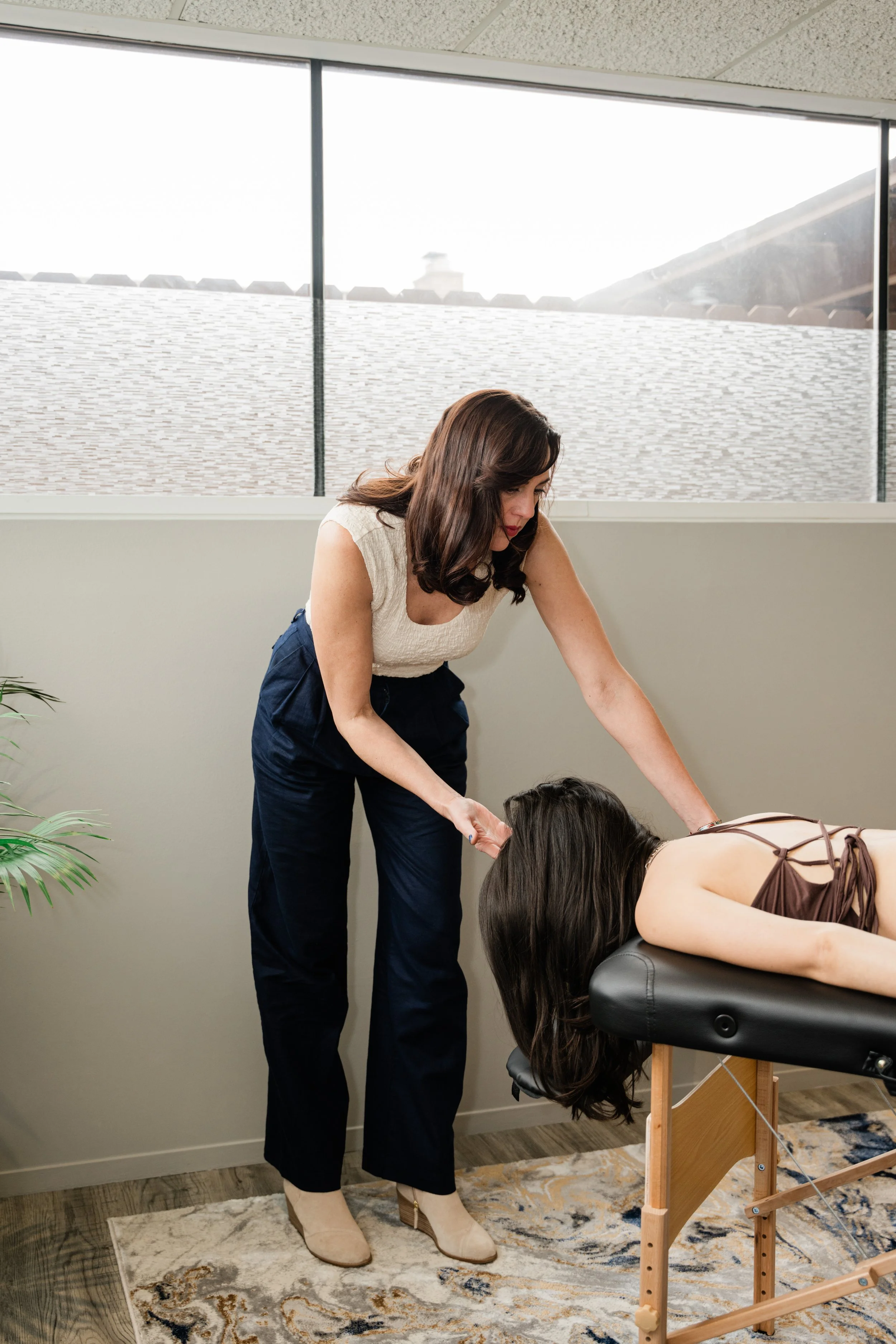 Nervous system based healing session promoting relaxation