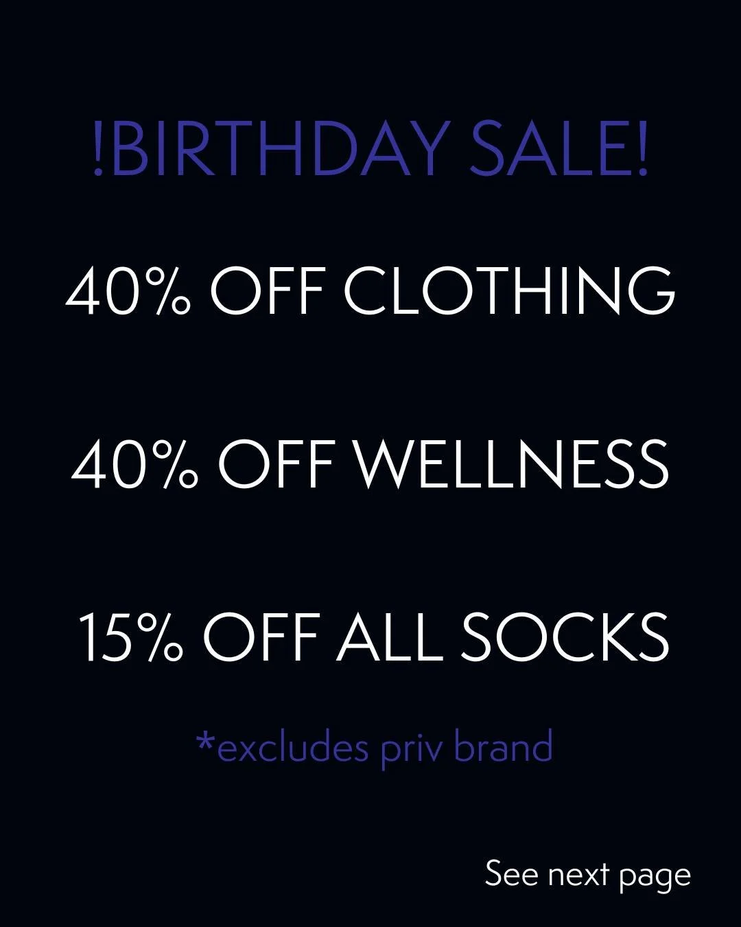It&rsquo;s officially our 1 Year Anniversary Sale  and we&rsquo;re celebrating YOU our incredible community that&rsquo;s made this first year so special!

Enjoy 40% off all clothing + wellness items, 15% off all socks, 20% off class packs, and a huge