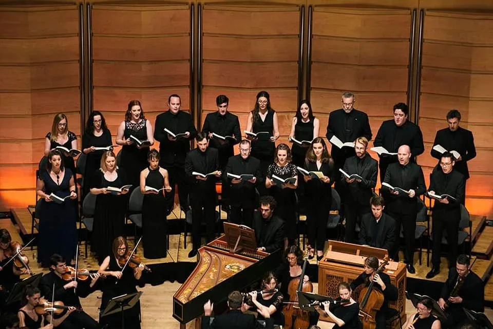 Stephanie Dillon on stage at City Recital Hall with The Choir of St James' King St