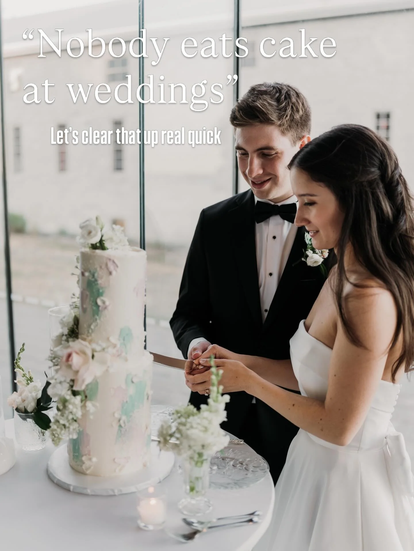 Wedding cake doesn&rsquo;t get ignored &mdash; it gets mistimed.

Serve it during cocktail hour when guests are mingling and hungry, or bring it back out late-night after dancing and drinks, when cravings are real and everyone wants &ldquo;just a lit