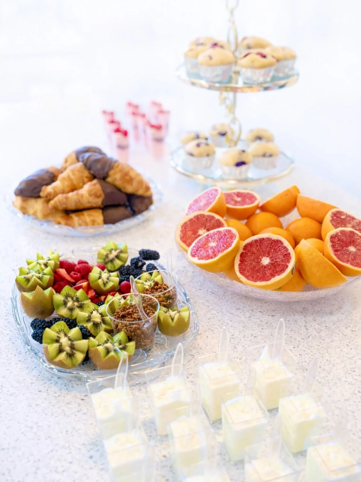 Wedding morning, simplified.

Small bites, pastries, sweets, yogurt, and fresh fruit &mdash; curated for grazing and easy sharing while you get ready 🥐 

#weddding