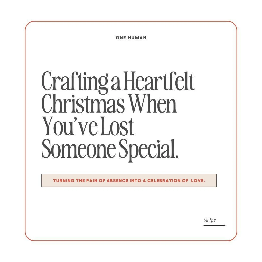 If you've lost someone you love, Christmas or major milestones can feel empty. 
The joy is there, but it's different. Their absence adds a gentle ache to the festivities.
For those carrying grief, these holidays, we see you.
Celebrate Christ
