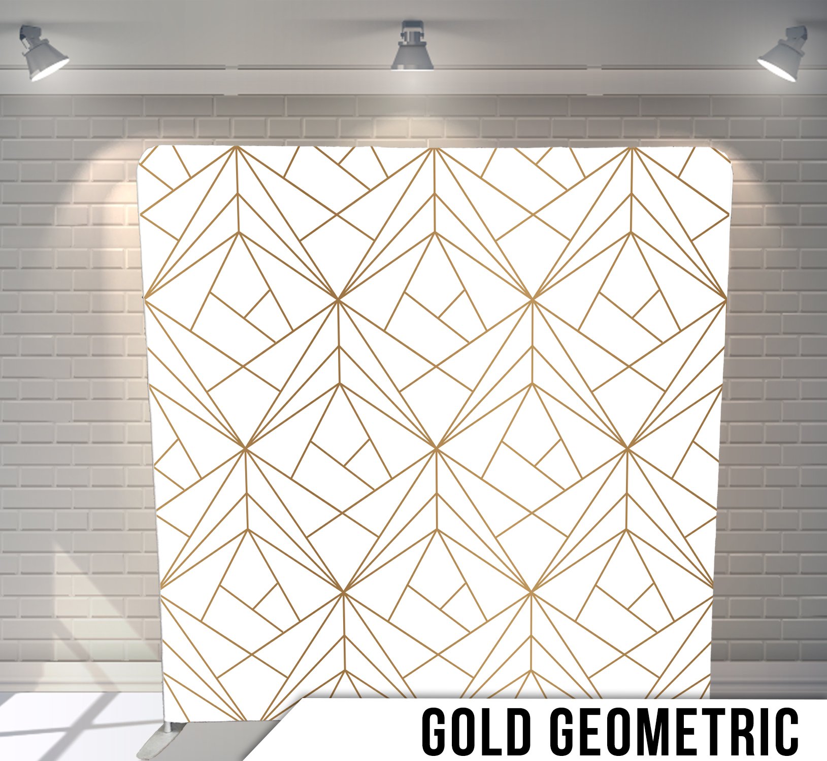 Gold &amp; White Geometric