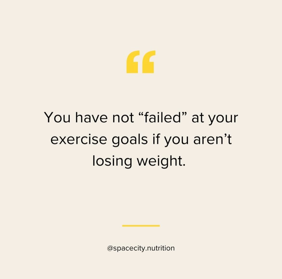 It&rsquo;s high time we reframed the goal of exercise to expand FAR beyond weight changes.

Exercise can improve:

- mood
- body image
- strength/balance
- sleep
- sense of accomplishment
- social connections

It can also reduce long-term disease ris