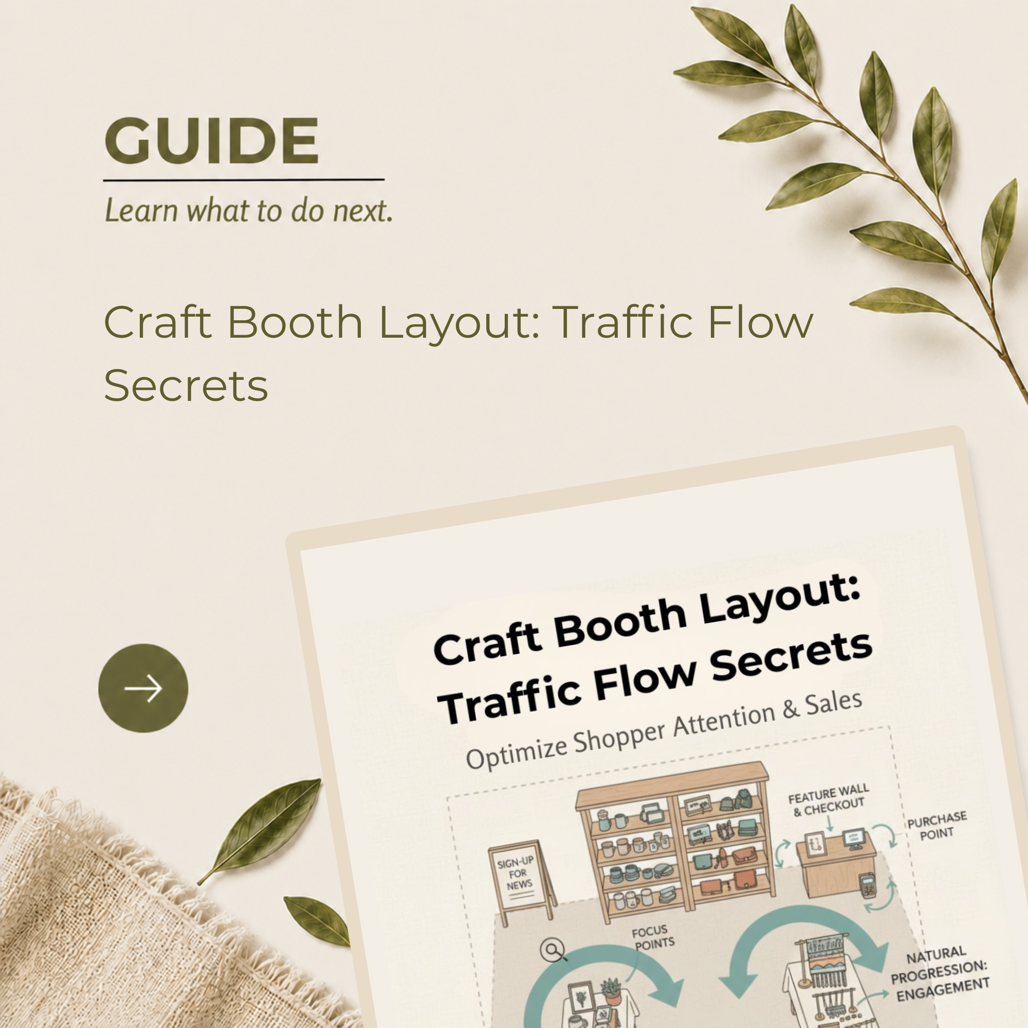 Craft booth traffic flow tips to improve shopper movement and engagement.