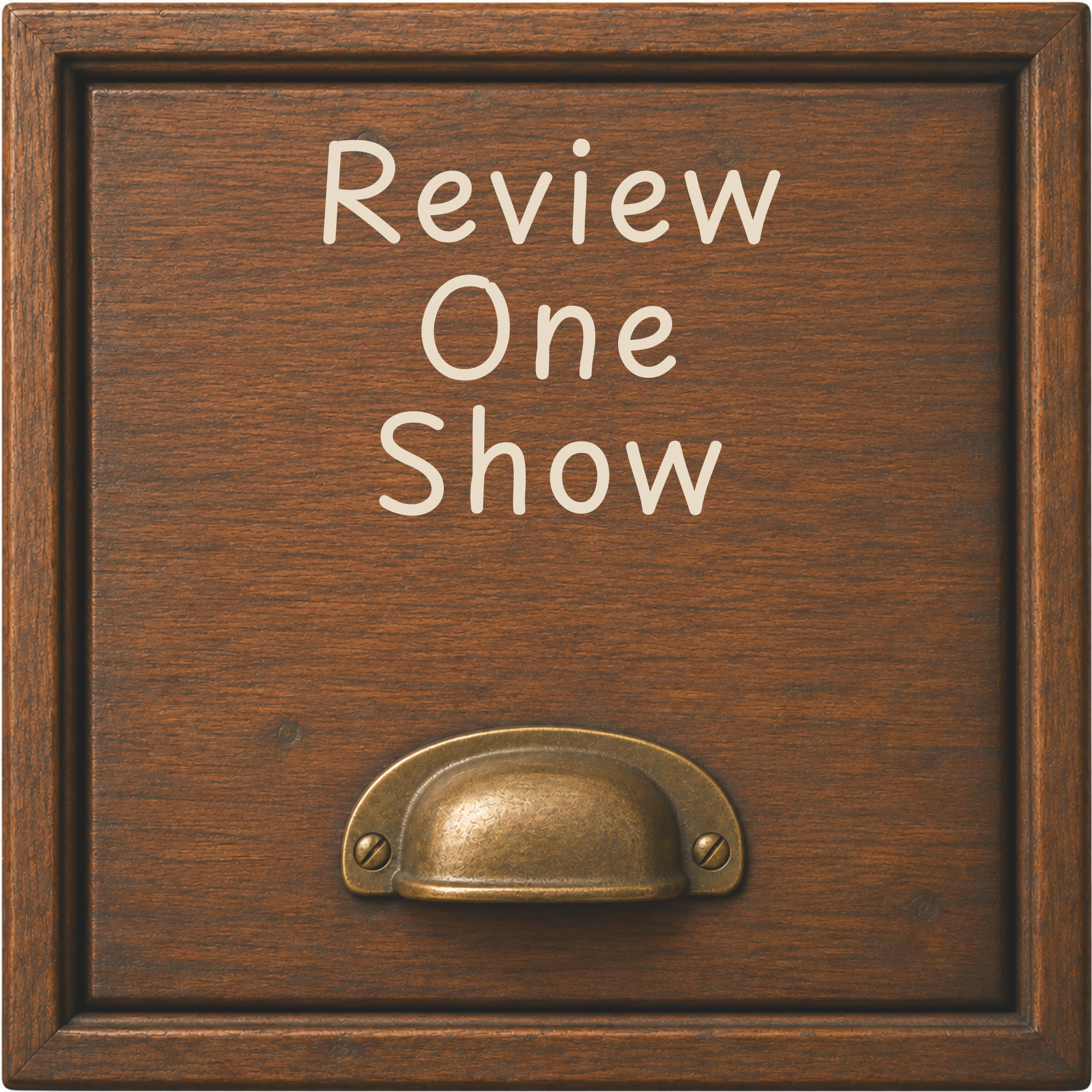 Wooden review switch with metal plate and screws.