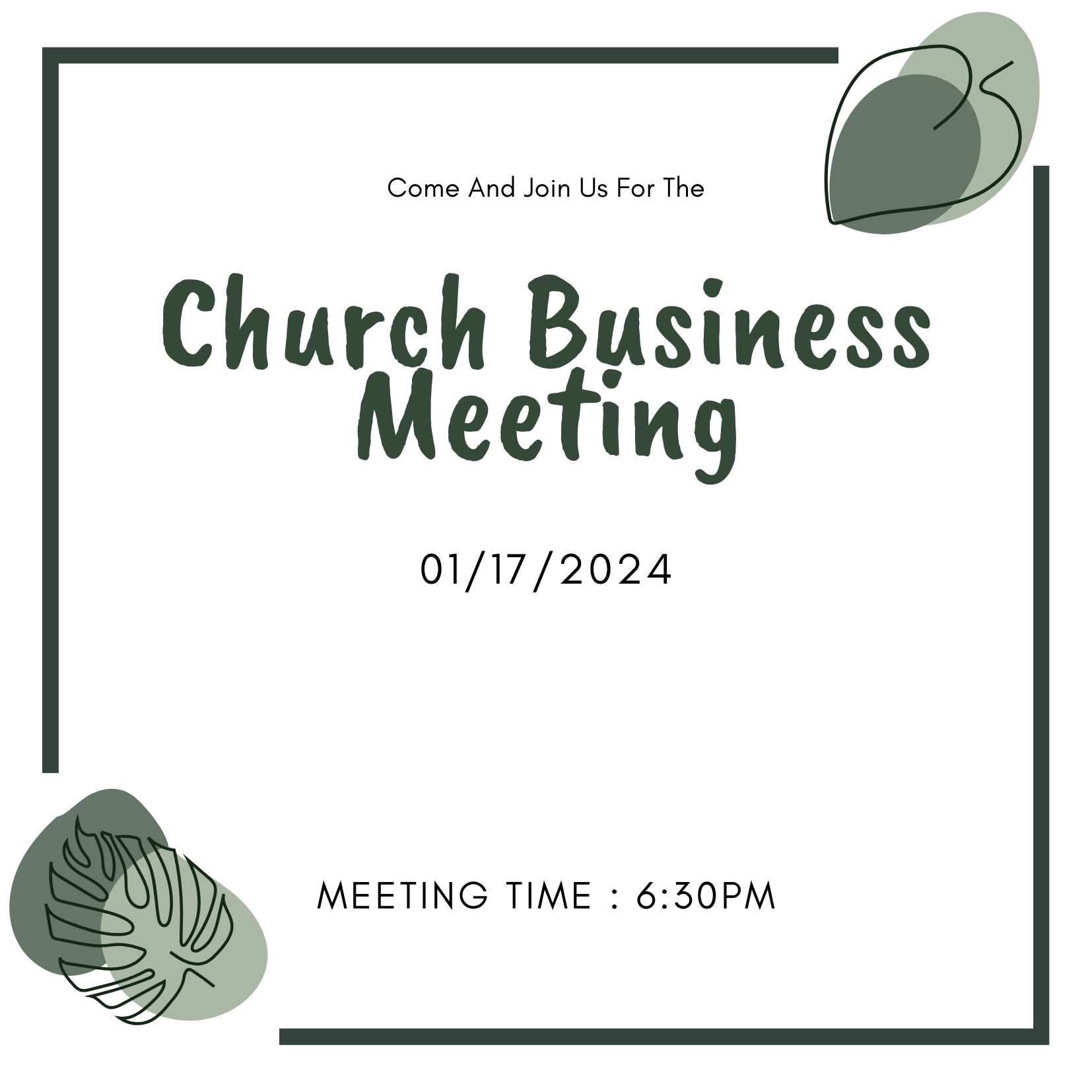 Church Business Meeting