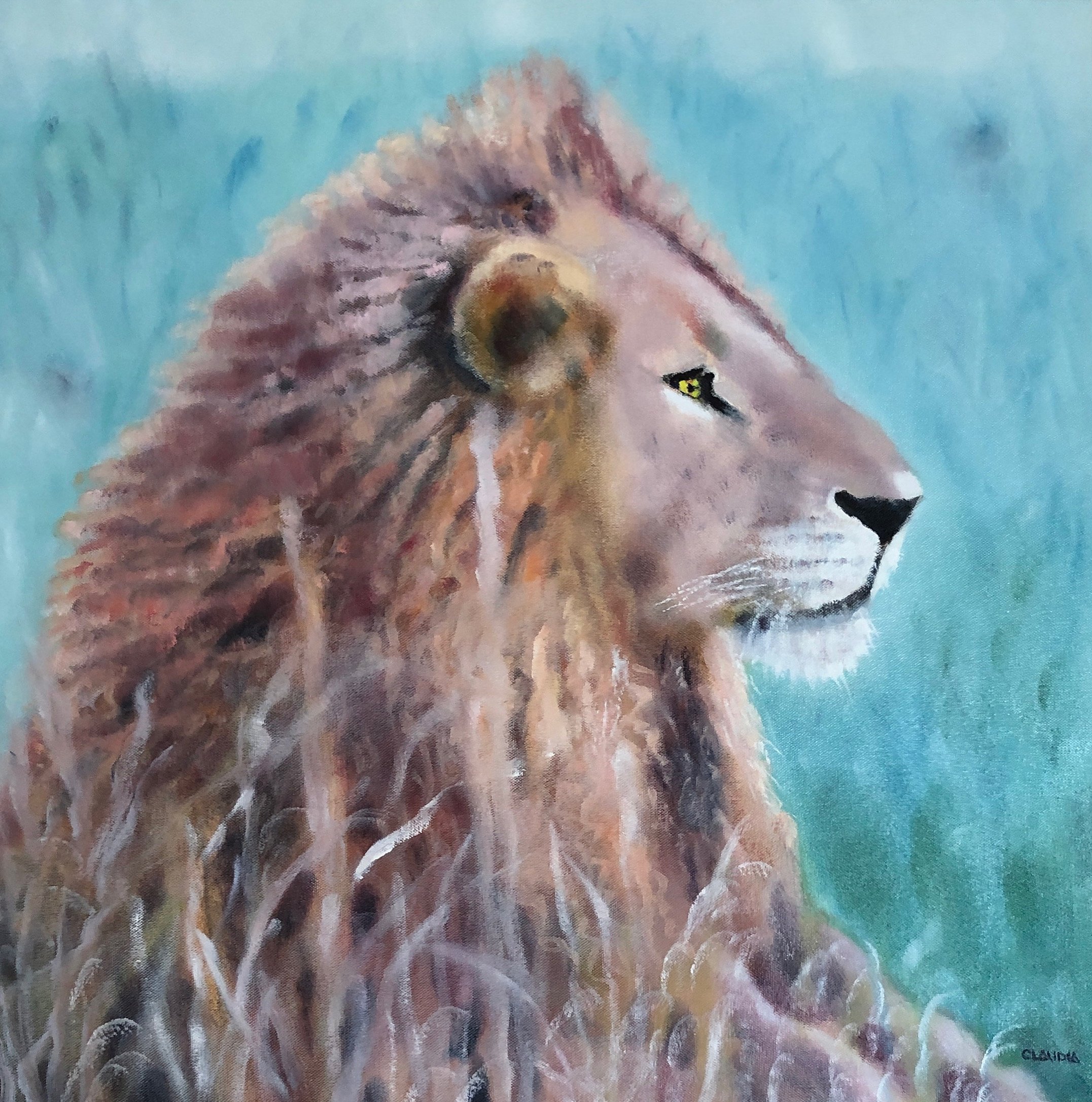 King | 30 x 30 | Oil on Canvas