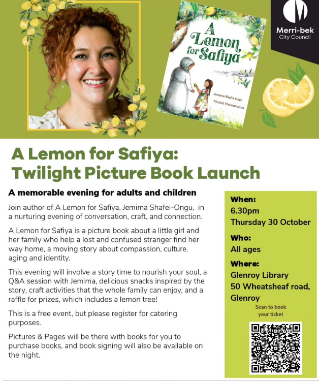 A Lemon for Safiya: Melbourne Twilight Picture Book Launch 