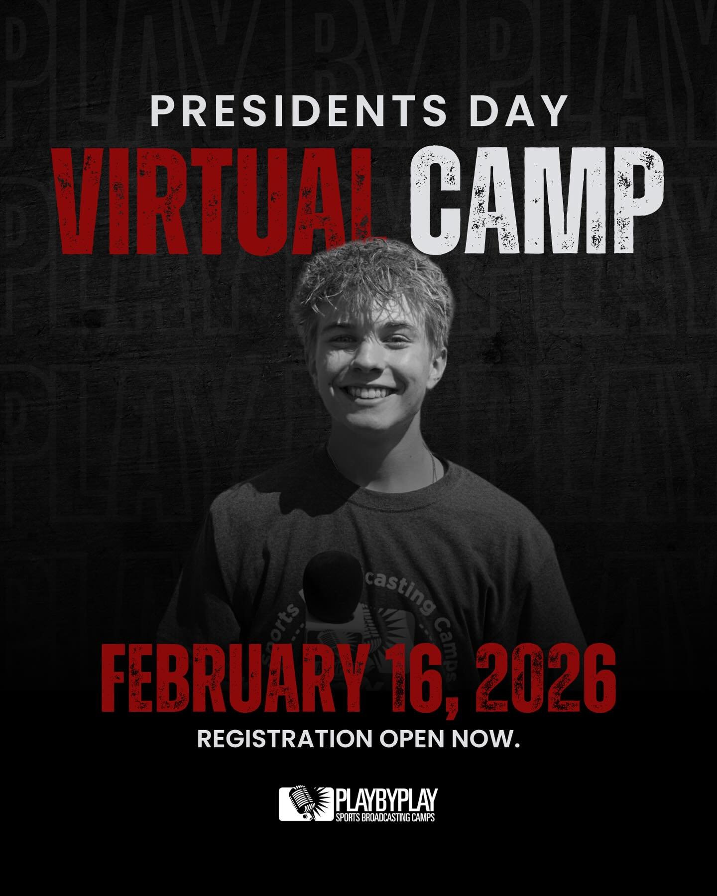 No school? No problem 😤🎥
Our Presidents Day Virtual Camp is back on February 16, giving campers ages 10&ndash;18 a full day of sports broadcasting fun.

⏰ 11:30 AM&ndash;1:30 PM ET
⏰ 2:30 PM&ndash;4:30 PM ET

One day. Plenty of sports talk. Let&rsq