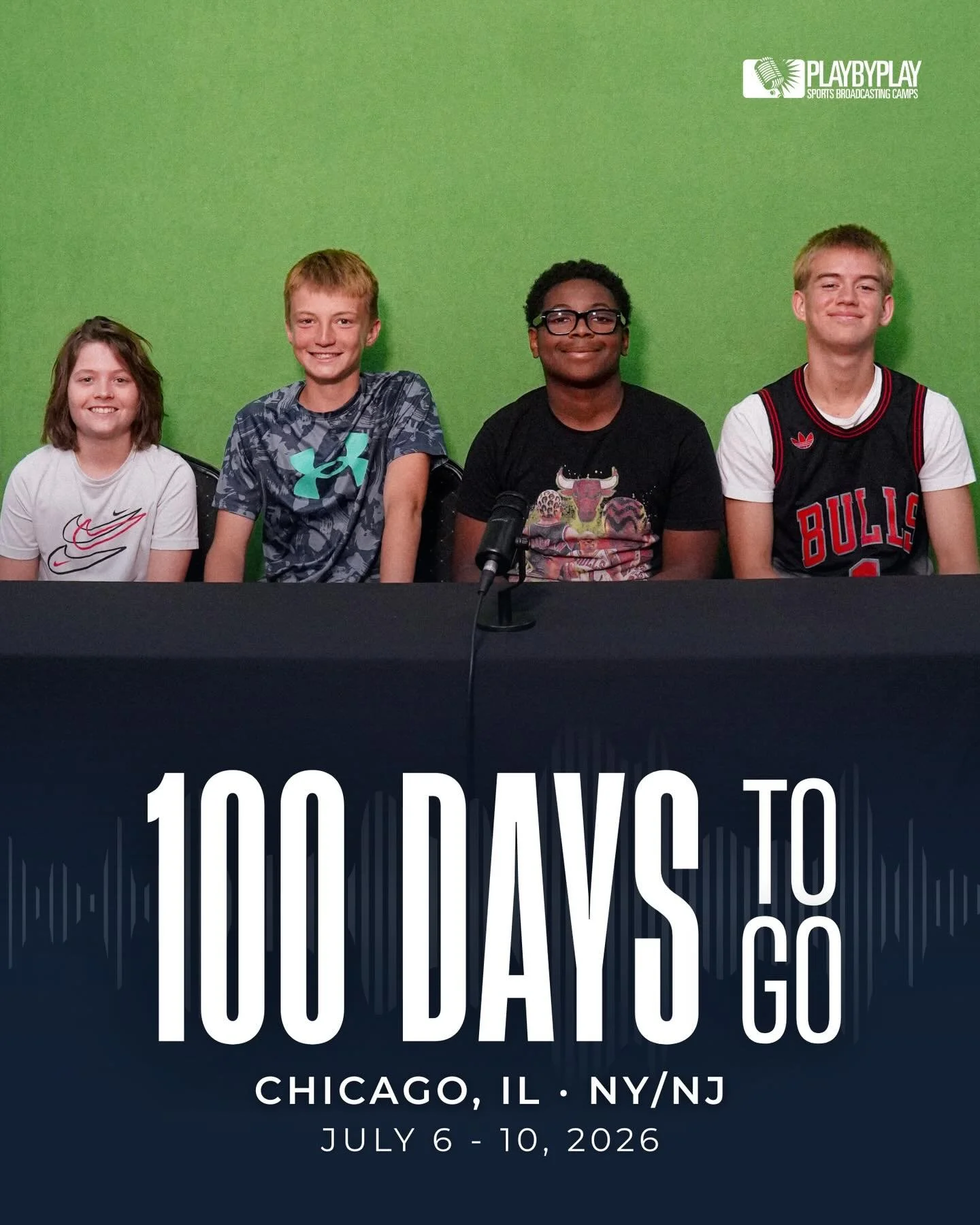 100 days until we&rsquo;re back in Chicago &amp; NY/NJ 🎙️

July 6&ndash;10&mdash;don&rsquo;t miss your chance to be part of the action. 🎥💥 Spots are limited&mdash;register now at the link in our bio.